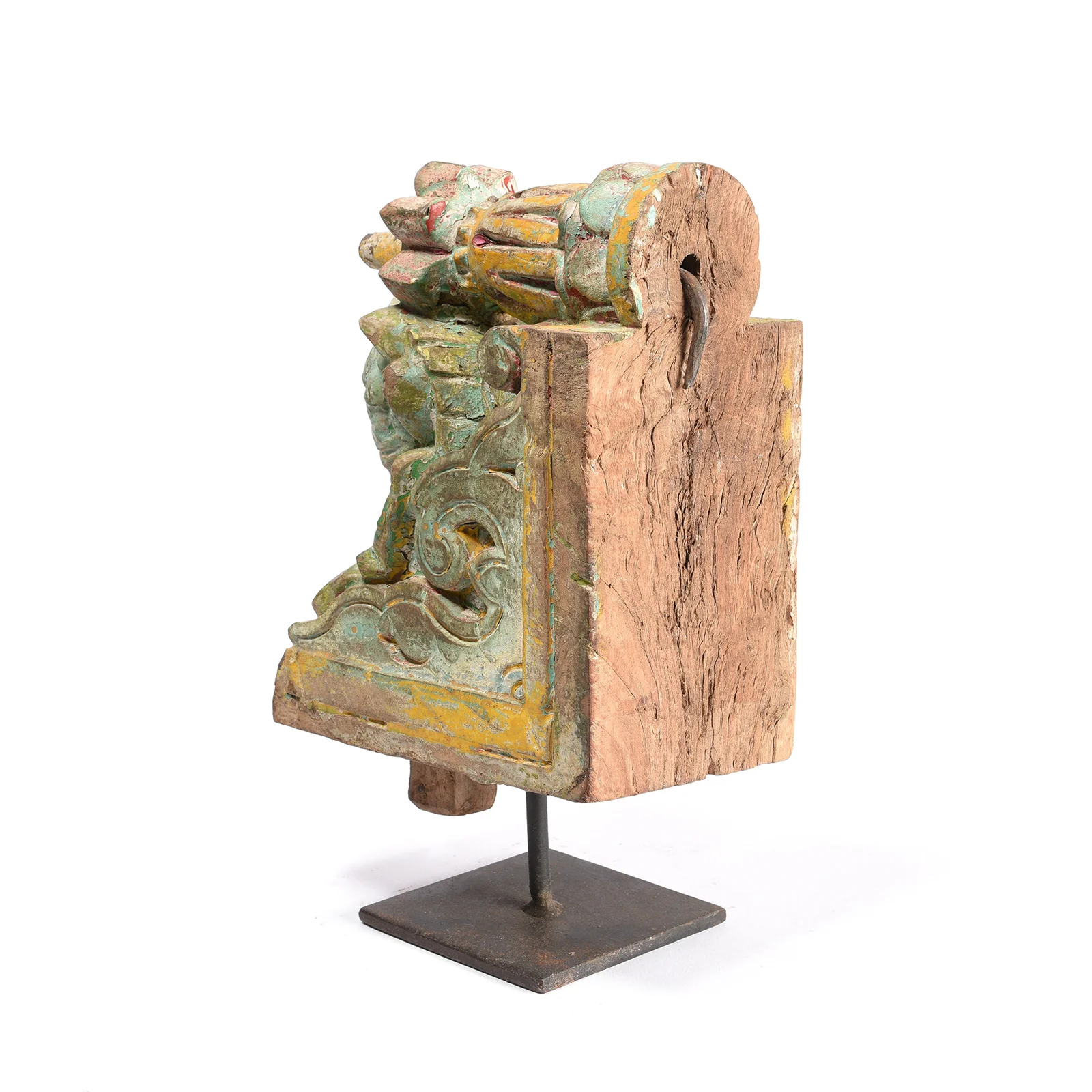 Painted Indian Corbel From Maharashtra - 19th Century - Image 4