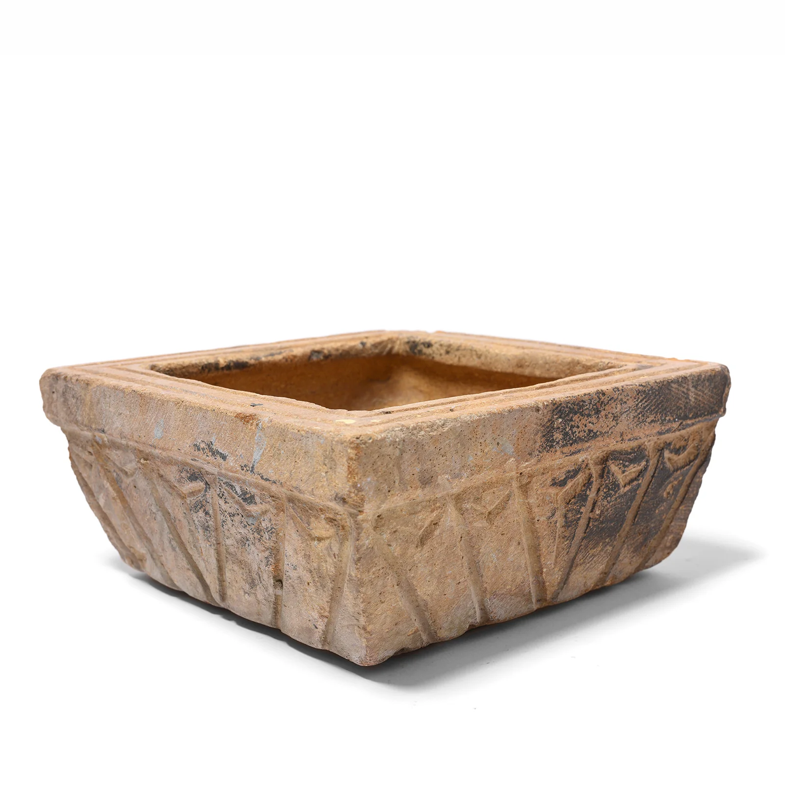 Carved Stone Bird Bath From Jaisalmer - Ca 1920's