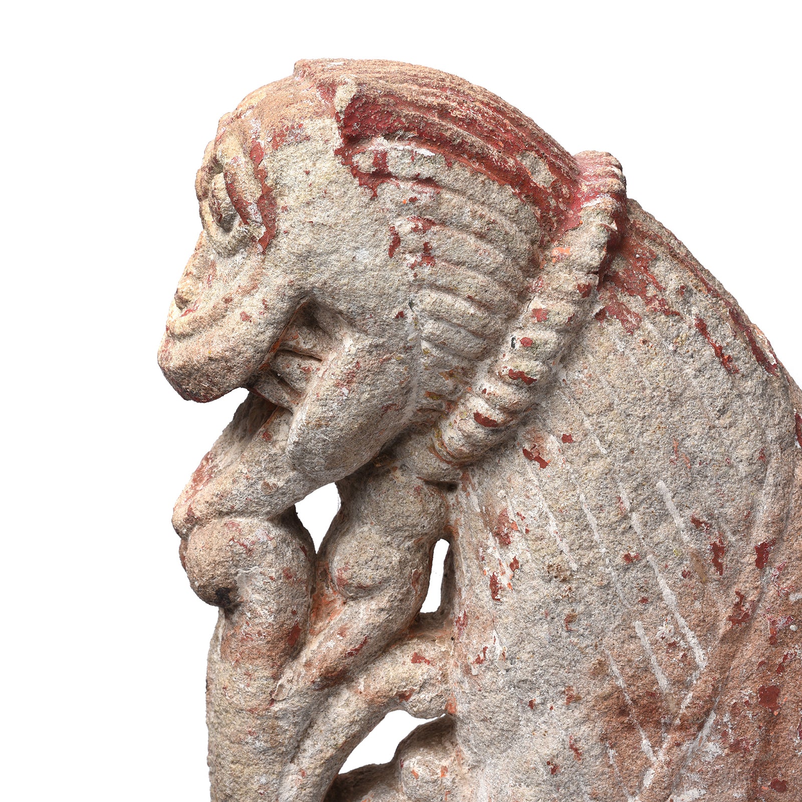 Carved Stone Lion From Gujarat - 19th Century - Image 5