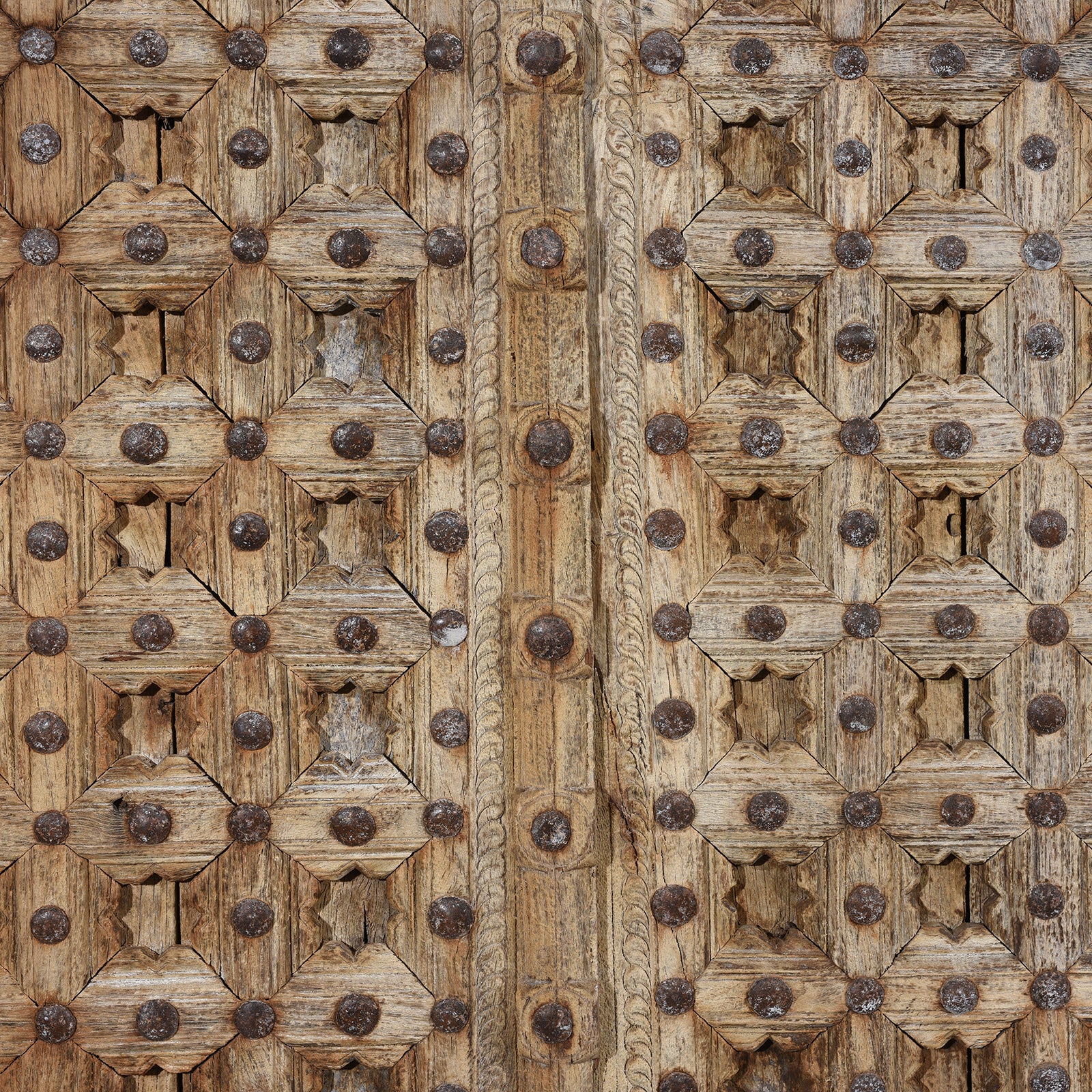 Carved Sun Bleached Window Shutters From Punjab - 18th Century - Image 4