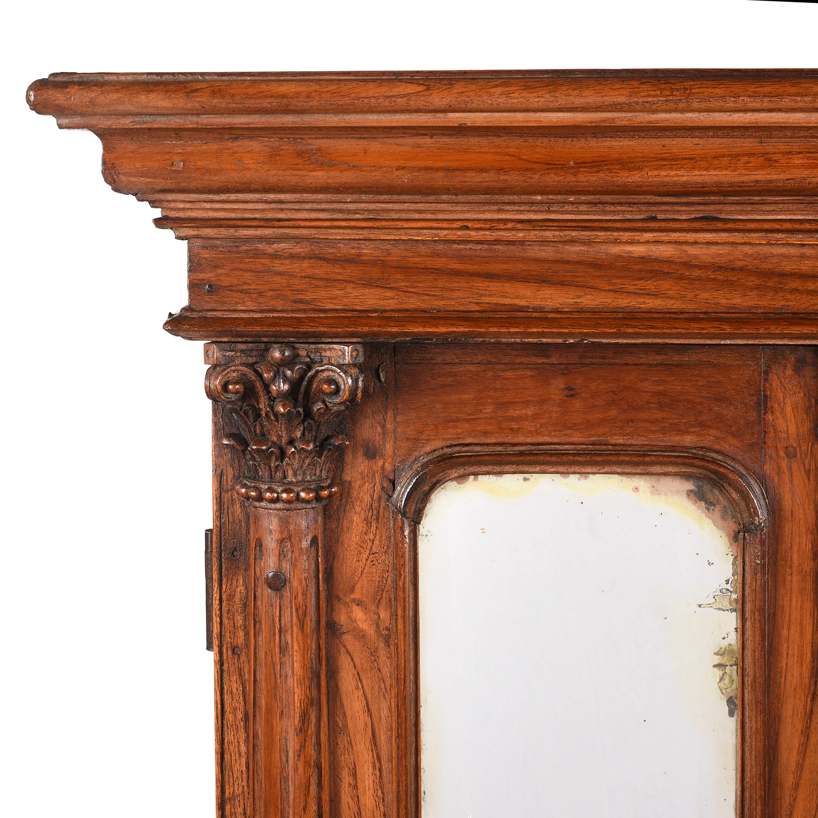 Mirrored Almirah Cabinet With Sunburst Panels - 19th Century - Image 3