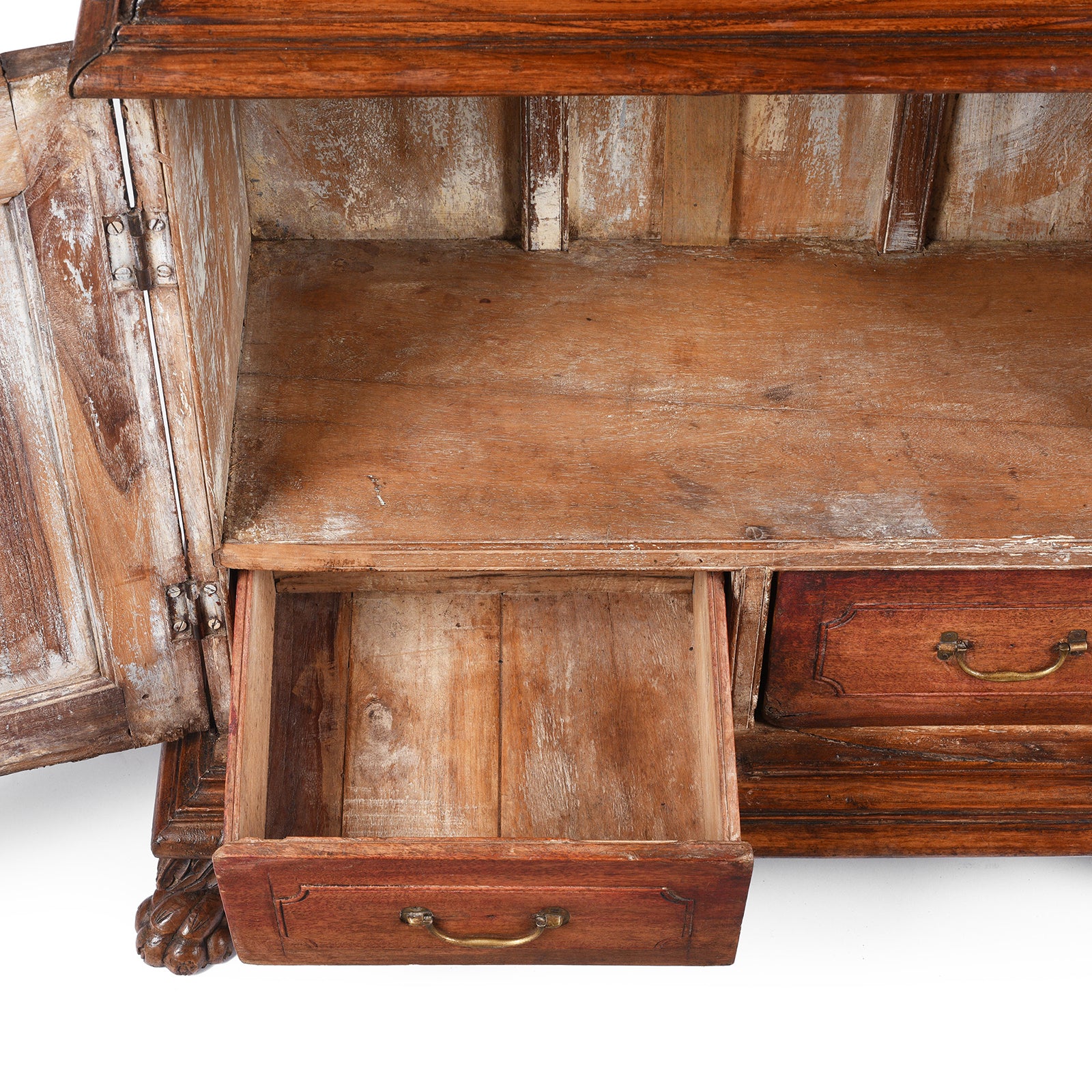 Mirrored Almirah Cabinet With Sunburst Panels - 19th Century - Image 5