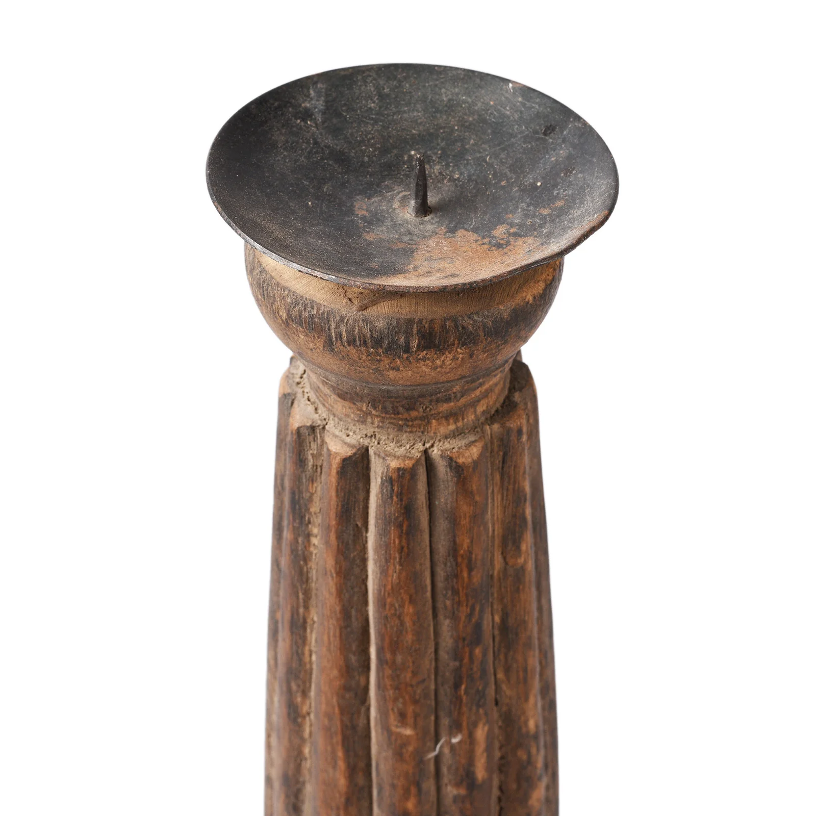 Carved Teak Candle Stick From Banswara Tribal Region - 19th Century - Image 2