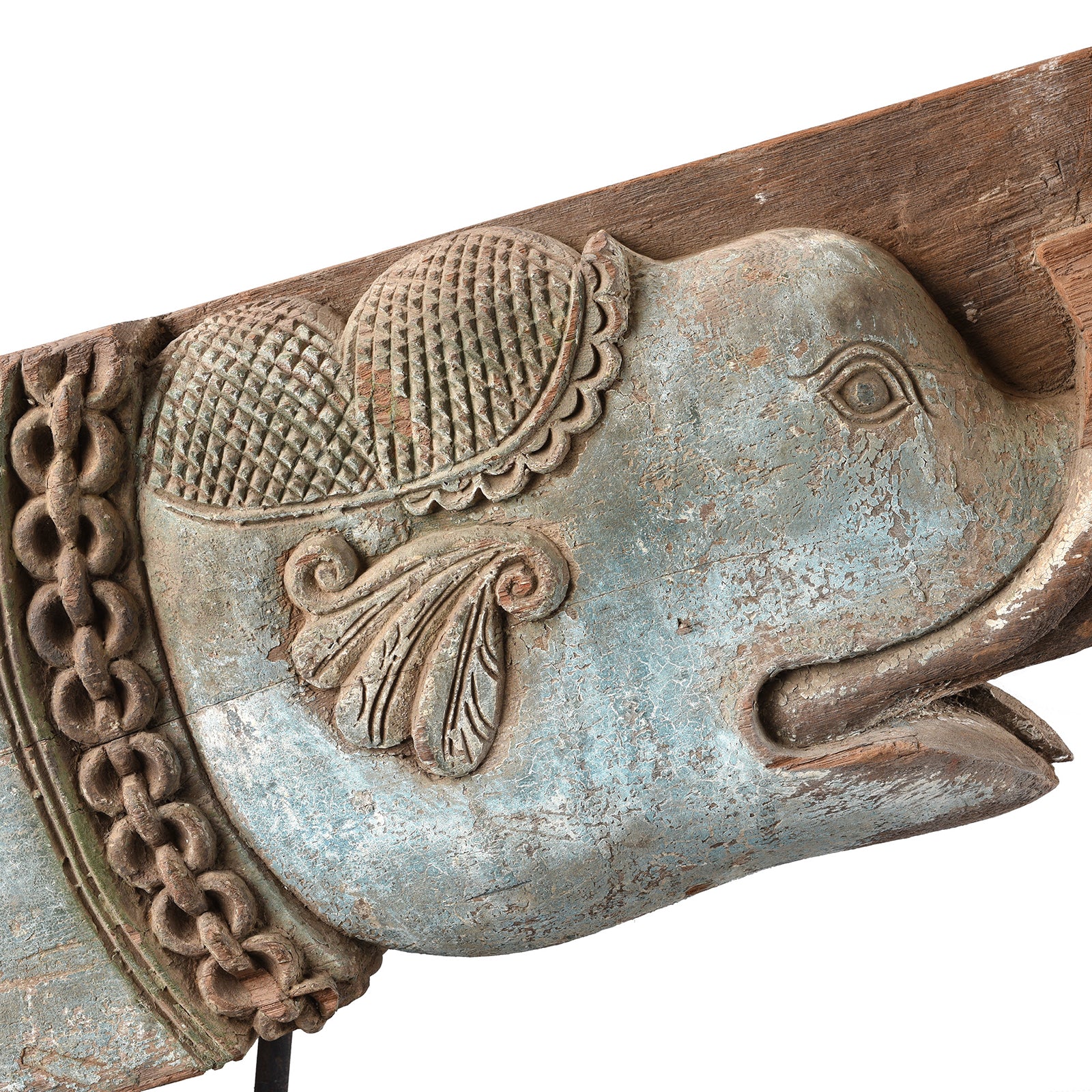 Carved Teak Elephant Corbel From Andhra Pradesh - 19th Century - Image 2