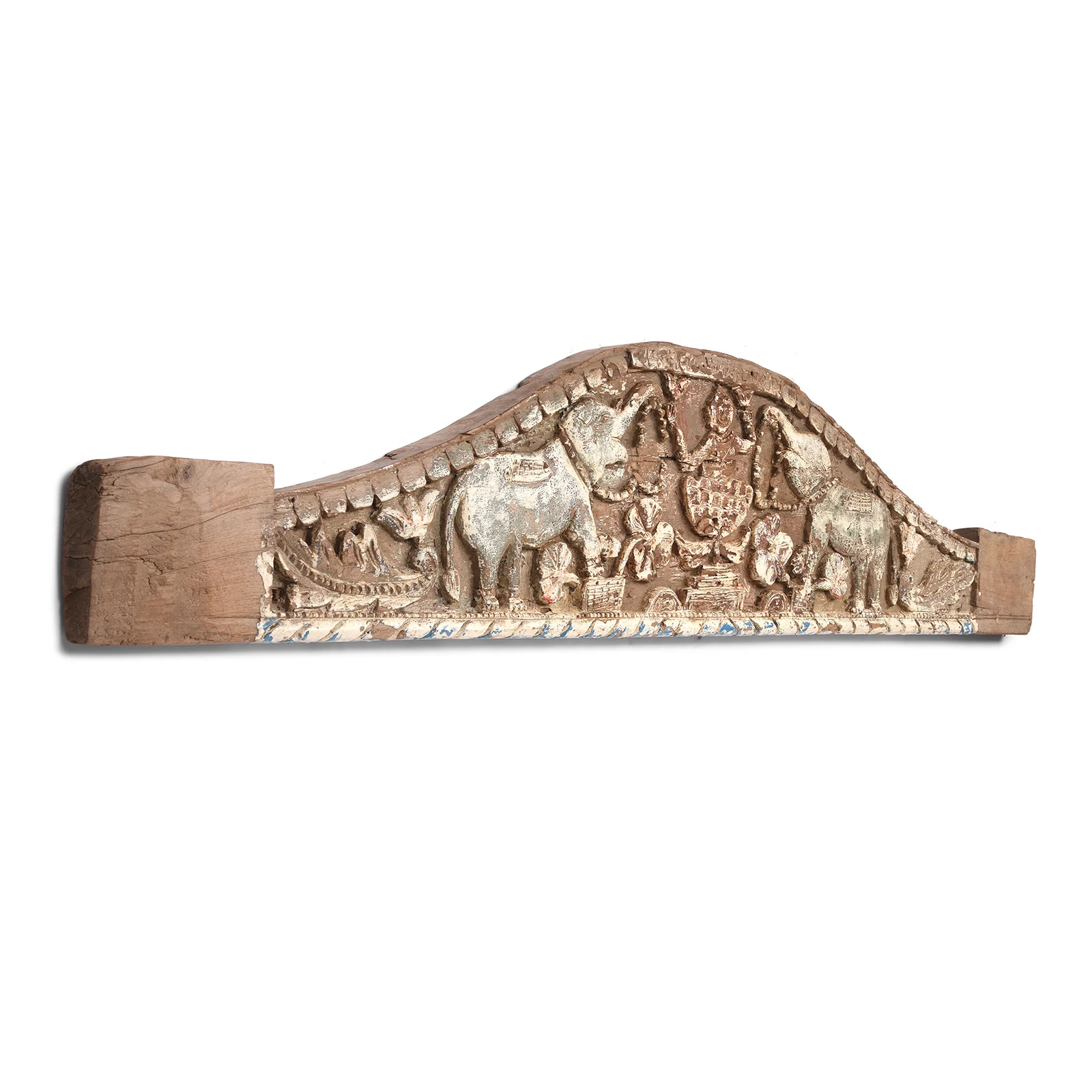 Carved Teak Lintel Panel From Andra Pradesh - 19th Century - Image 3