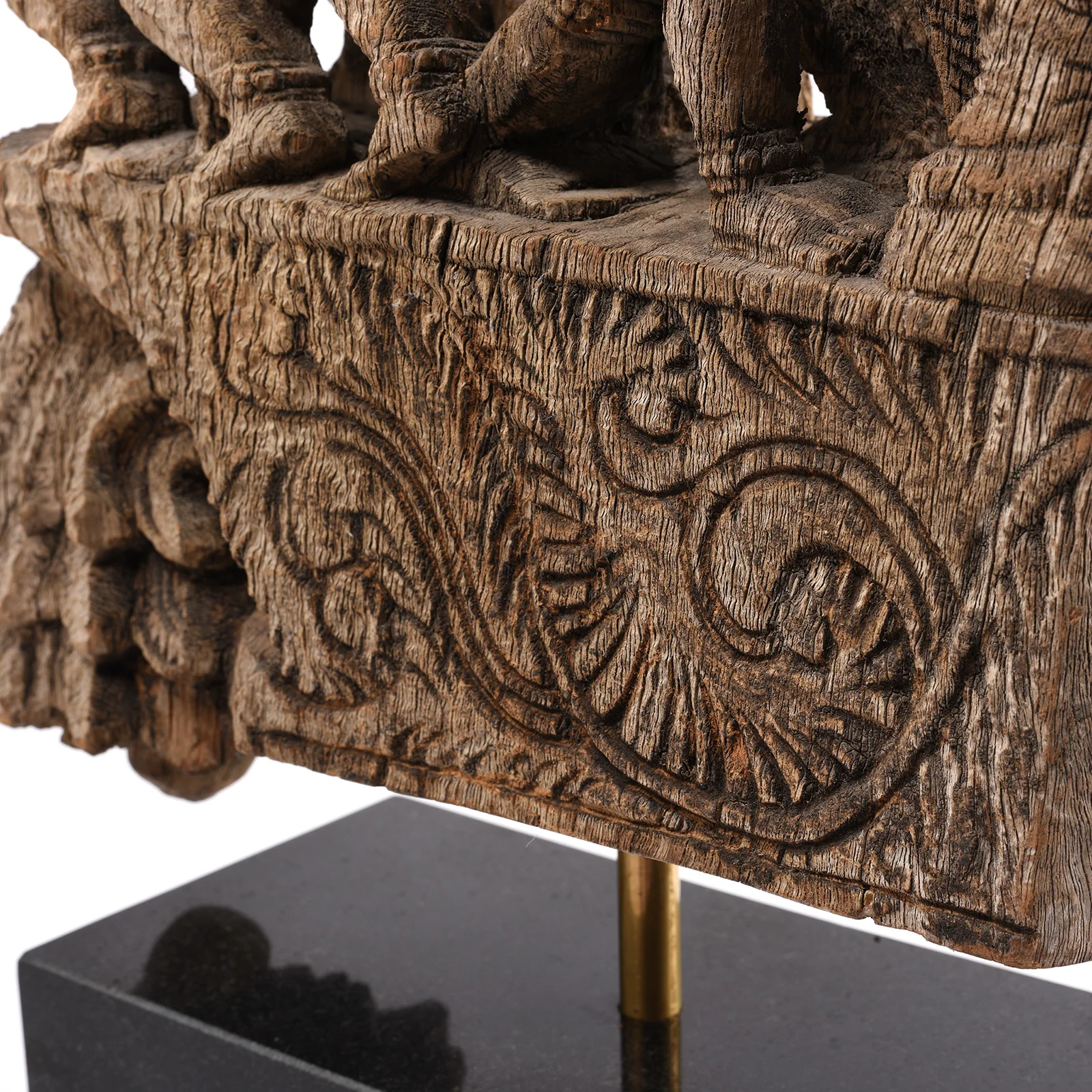 Carved Teak Horse Chariot Carving From Tamil Nadu - 19th Century - Image 11