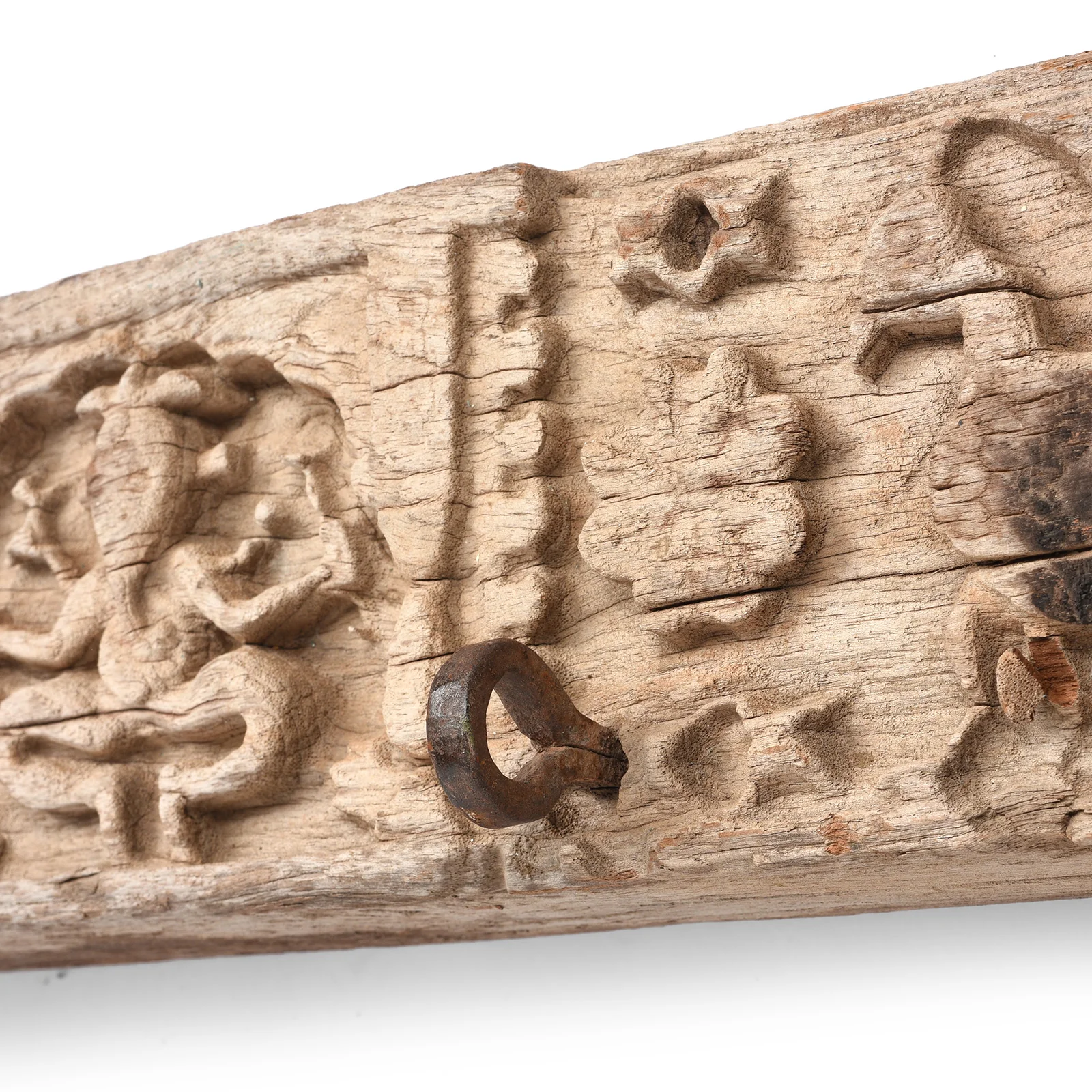Carved Teak Lintel Panel From Kutch - 19th Century - Image 3