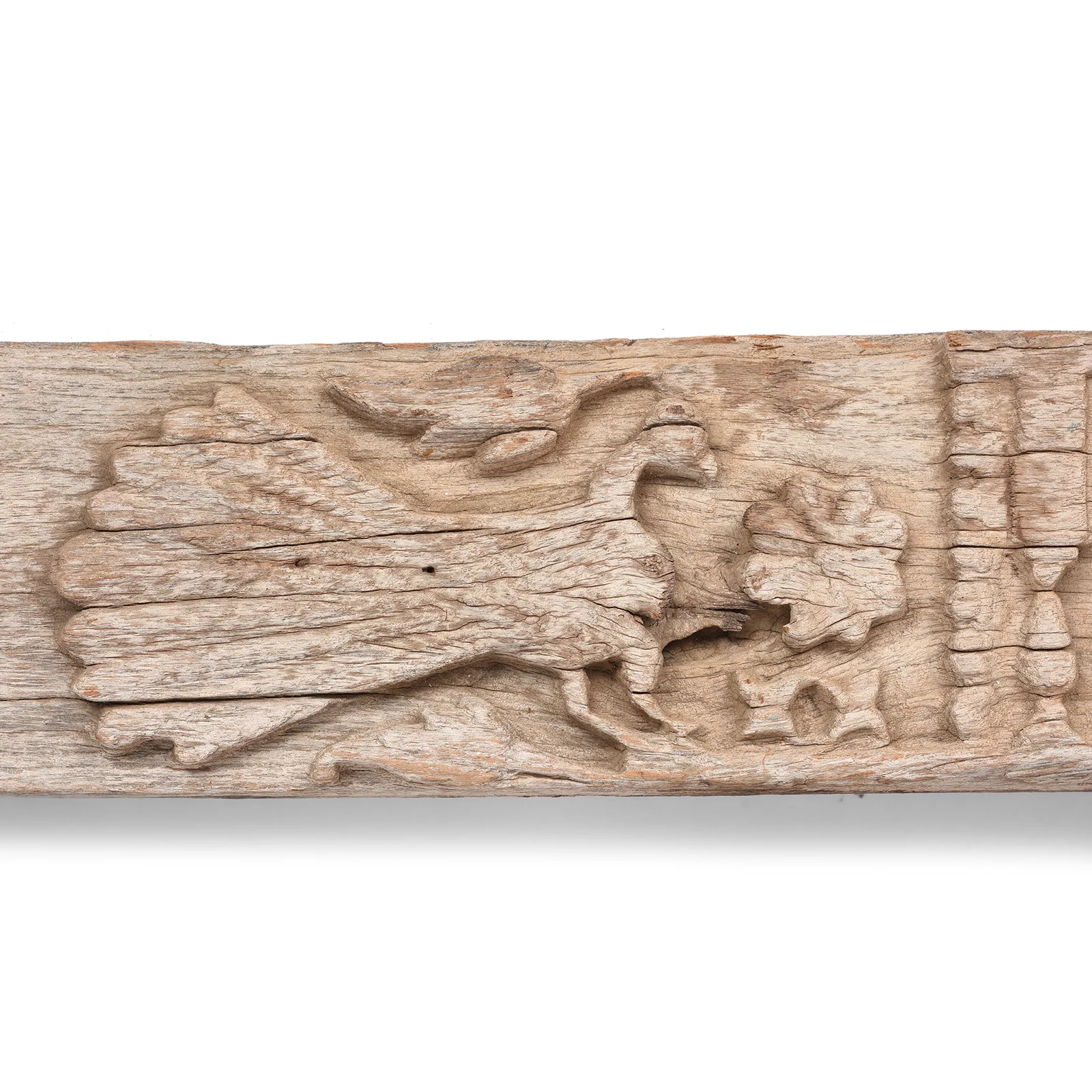 Carved Teak Lintel Panel From Kutch - 19th Century - Image 4