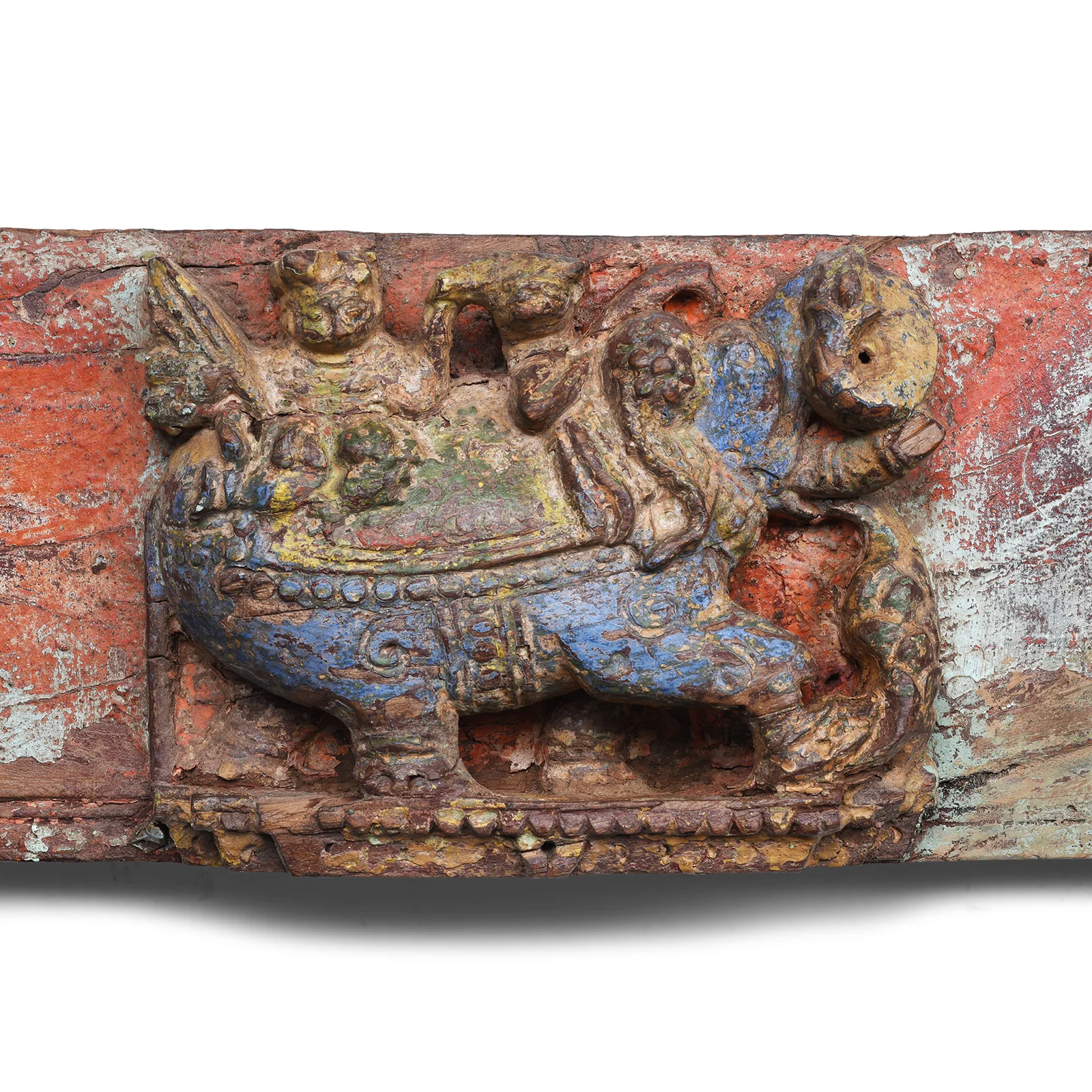 Carved Teak Lintel Panel From Gujarat - 19th Century - Image 2