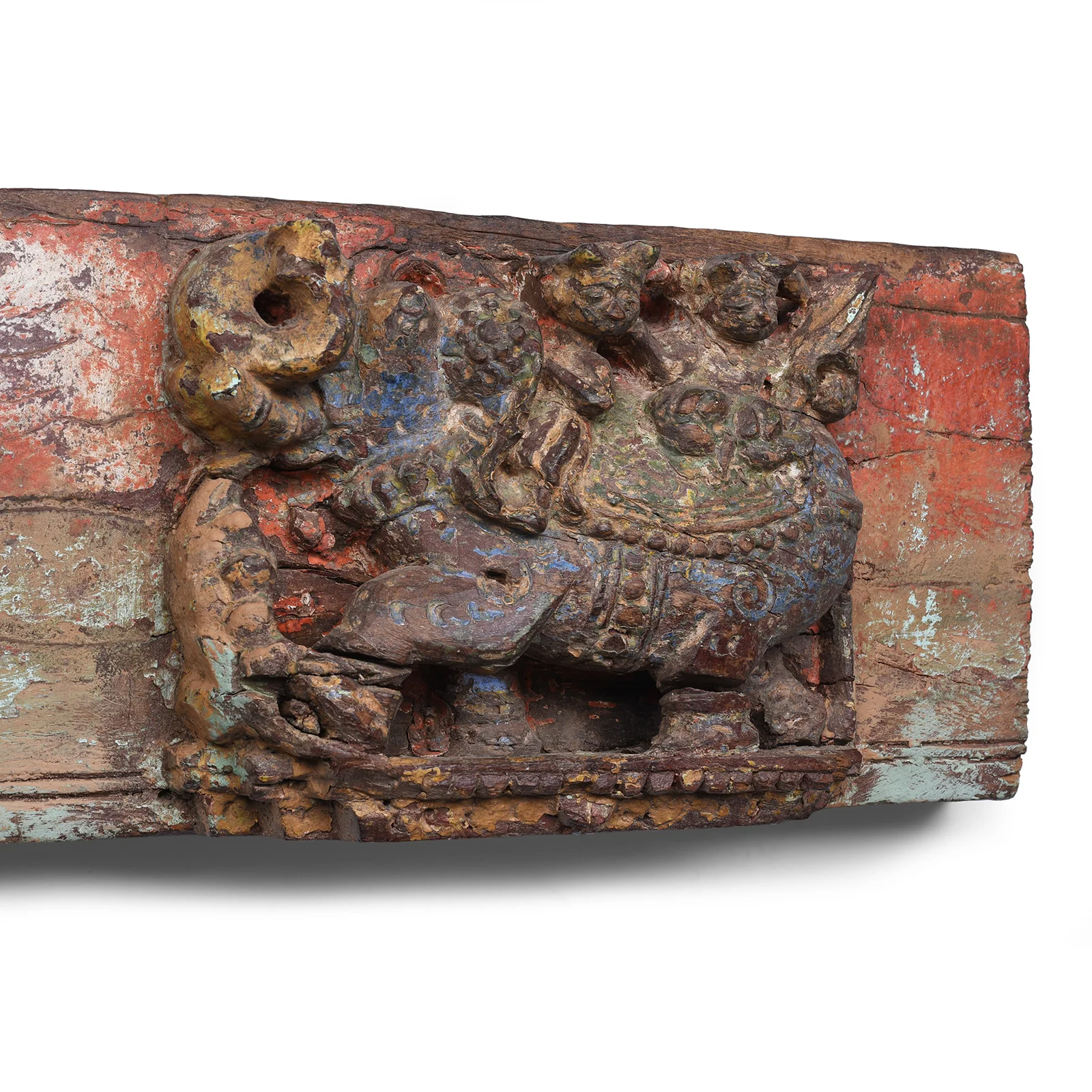 Carved Teak Lintel Panel From Gujarat - 19th Century - Image 4