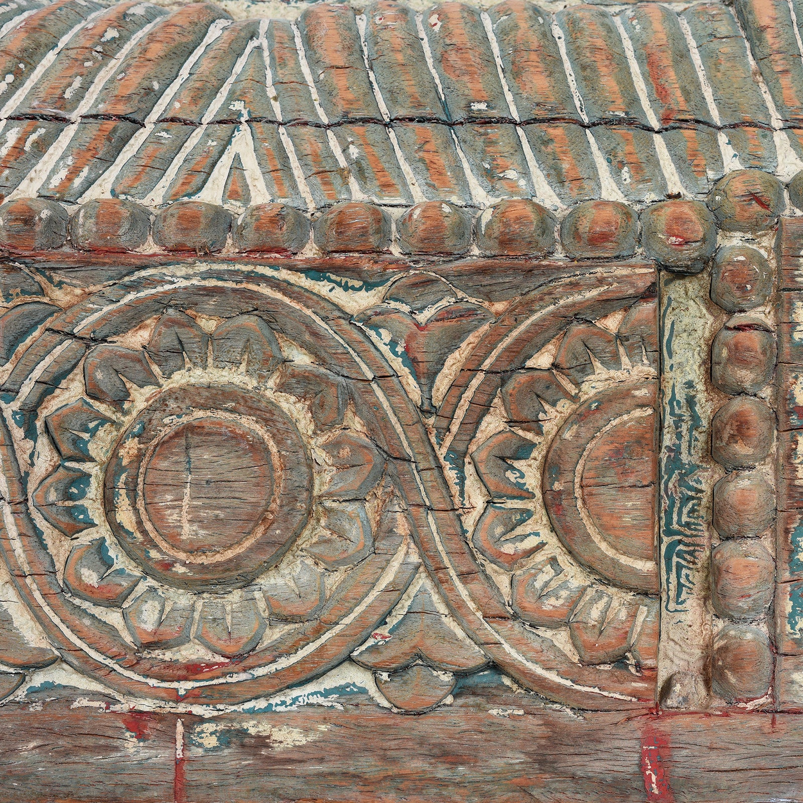 Carved Teak Lintel Panel From Gujarat - 18thC - Image 6