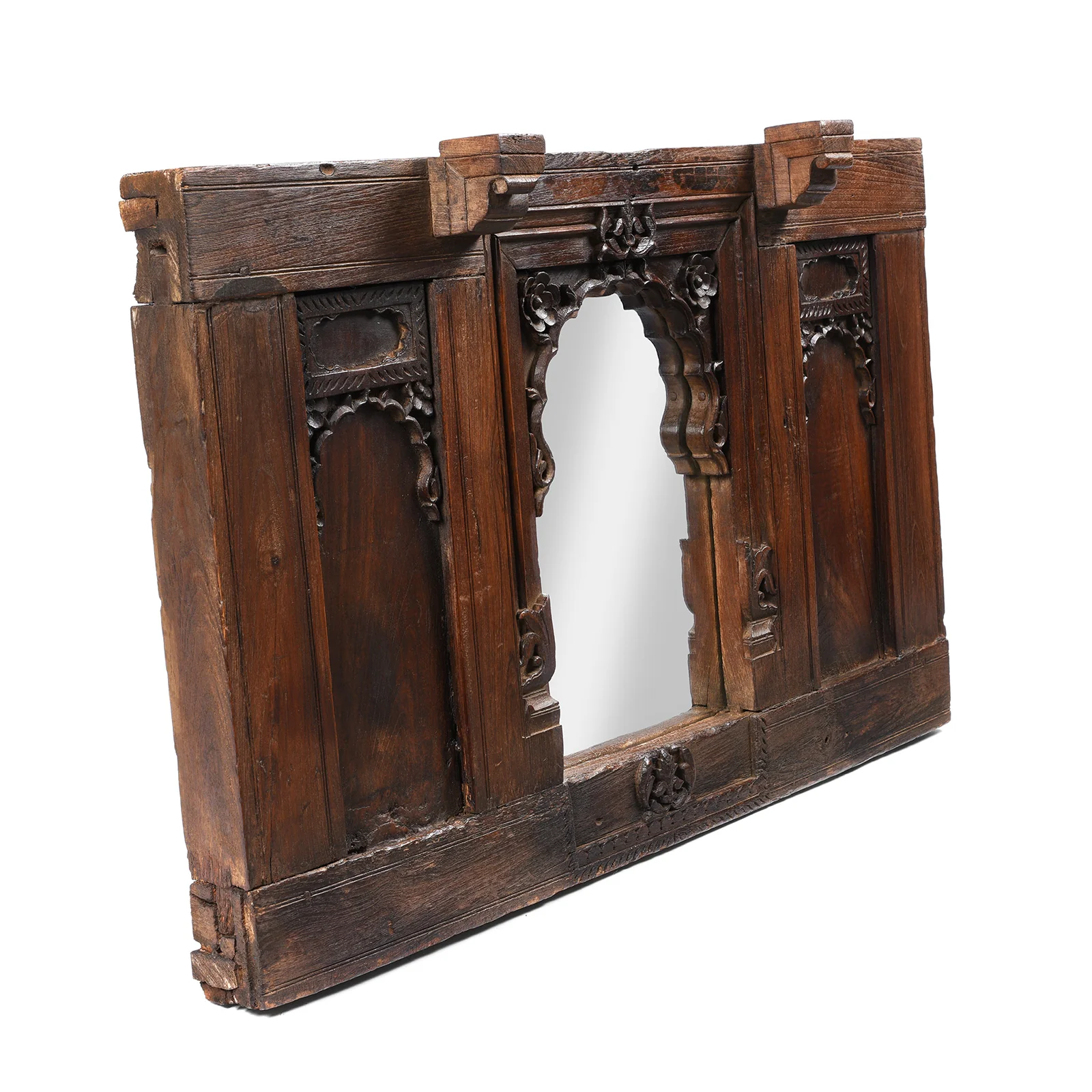 Carved Teak Mirror From Pratapgargh - Early 19th Century - Image 3