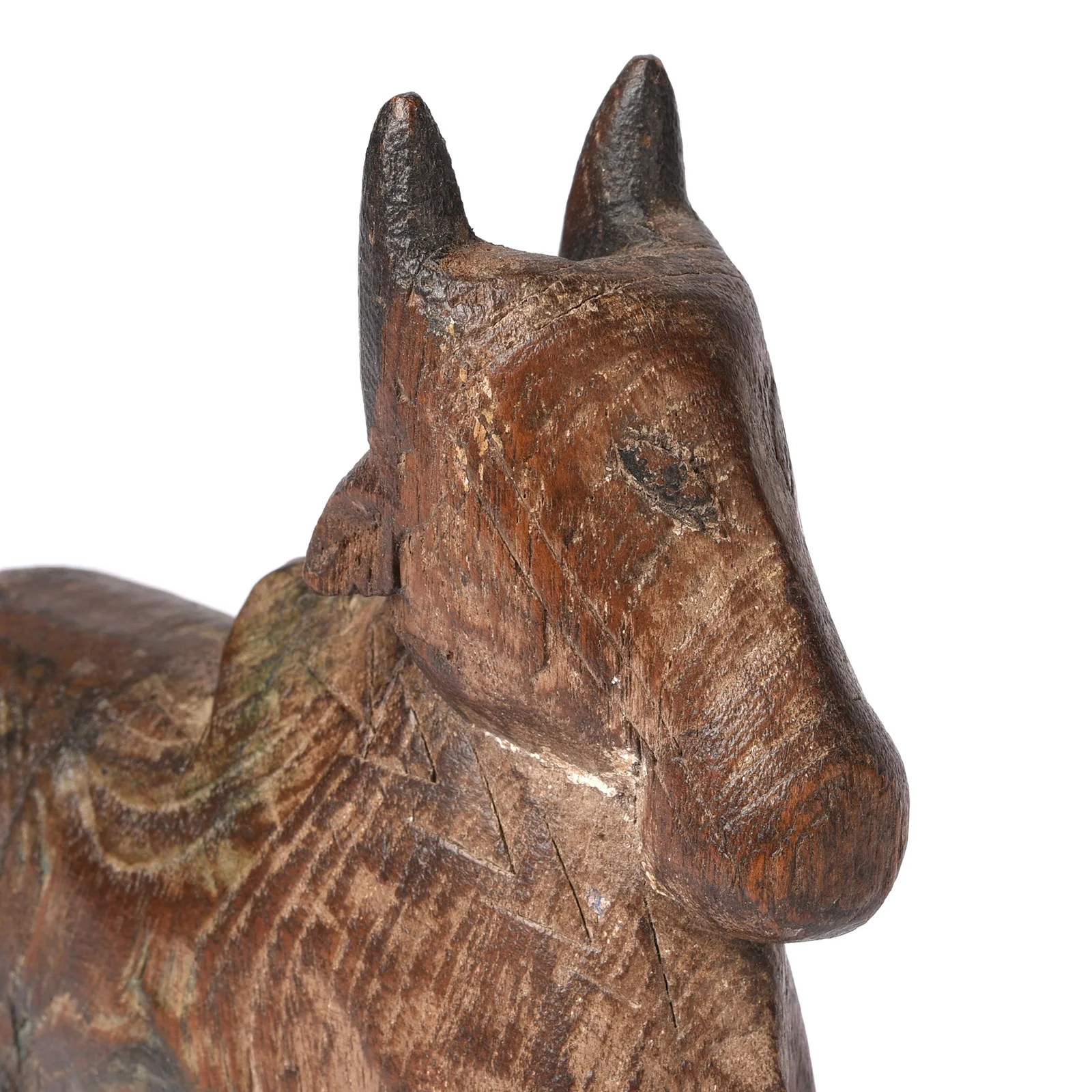 Carved Teak Nandi Bull Toy From Andhra Pradesh - Ca 1920 - Image 3