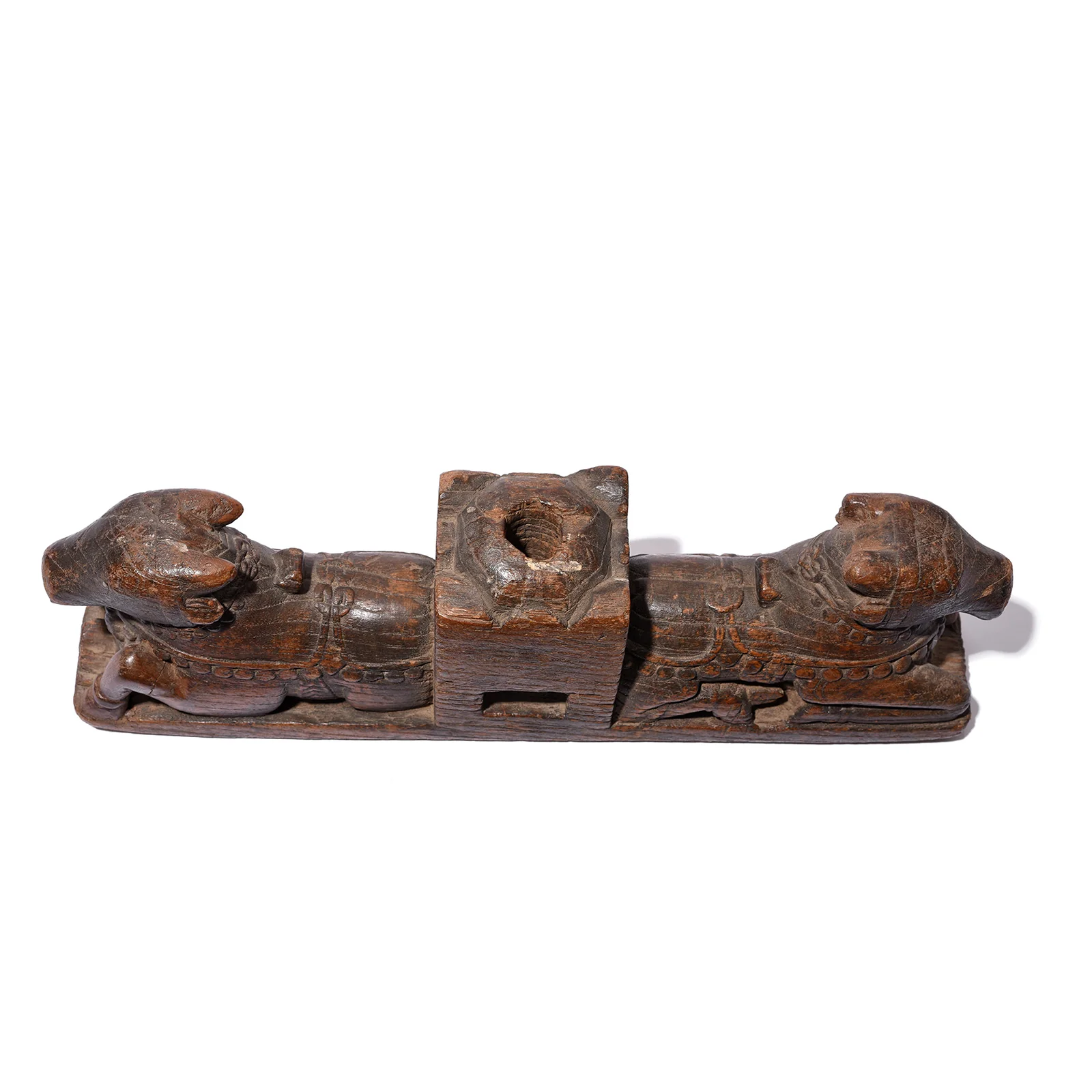 Carved Teak Nandi Cradle Finial From Andra Pradesh - 19th Century - Image 5