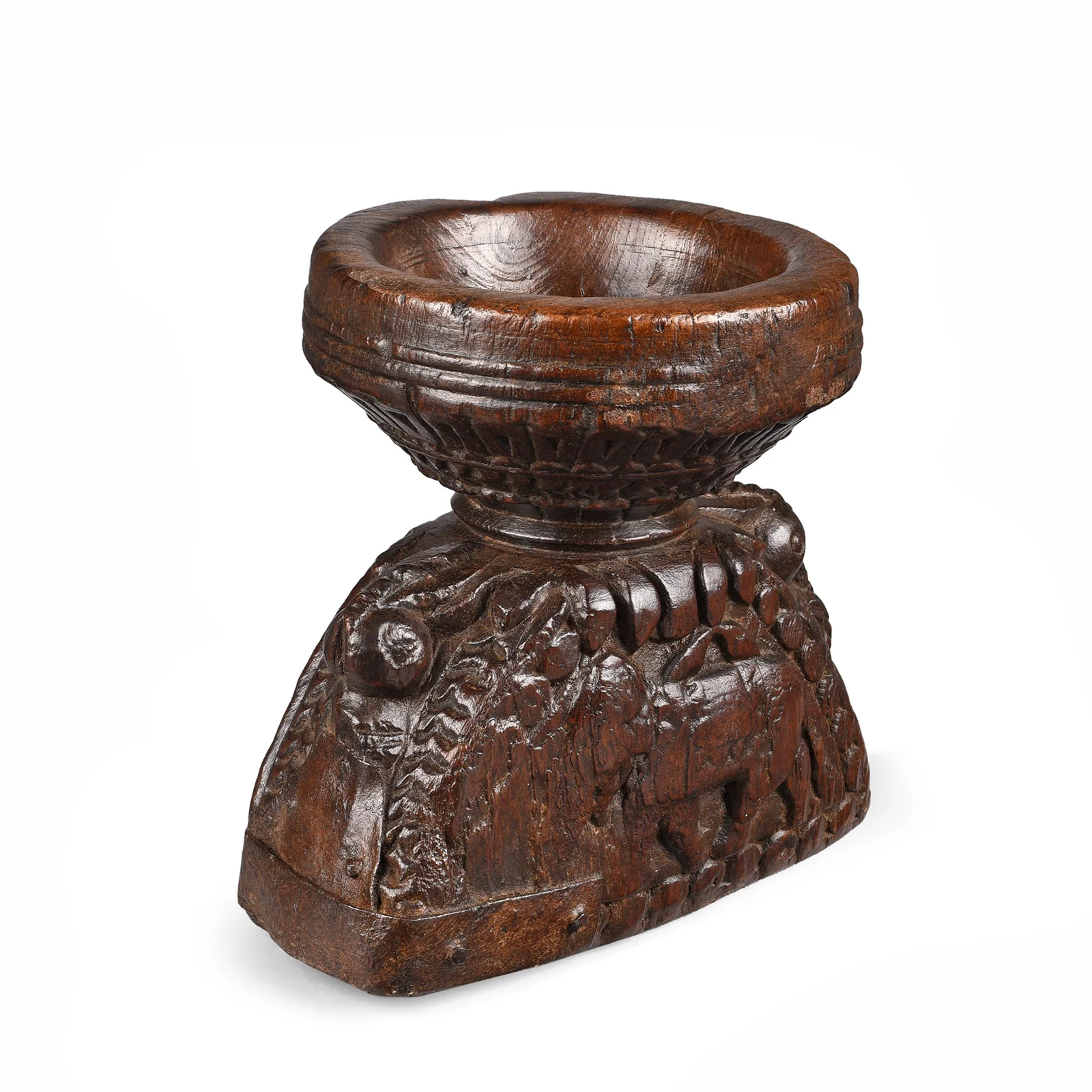Carved Teak Seed Drill From Gujarat - Ca 1920 - Image 2