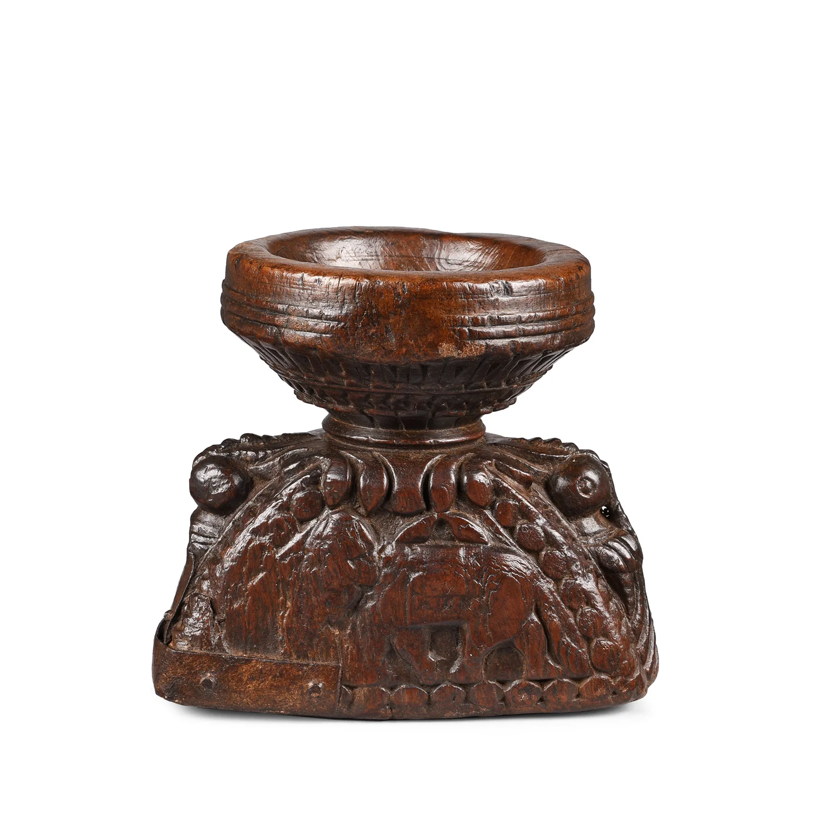 Carved Teak Seed Drill From Gujarat - Ca 1920 - Image 3
