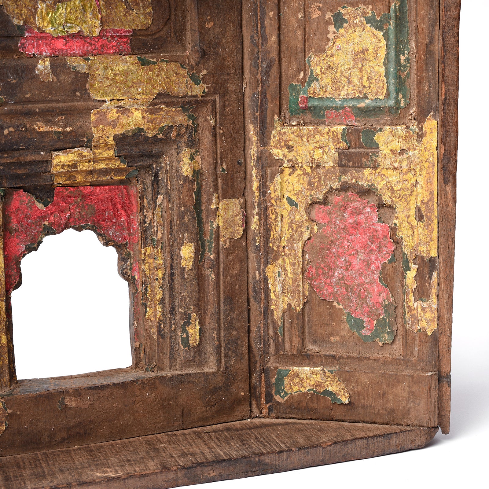 Carved Teak Votive Panel From Andhra Pradesh - Ca 1920's - Image 6