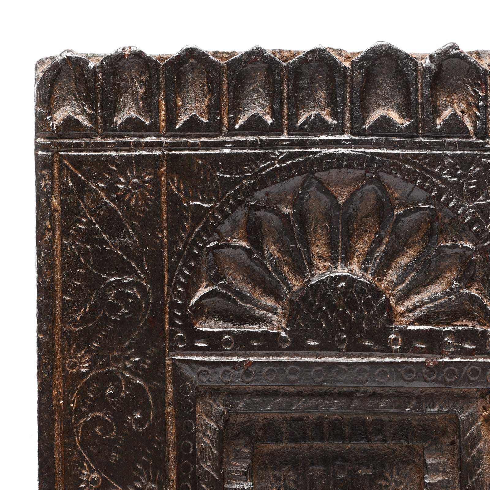 Carved Teak Votive Panel From Andhra Pradesh - Early 20th Century - Image 2