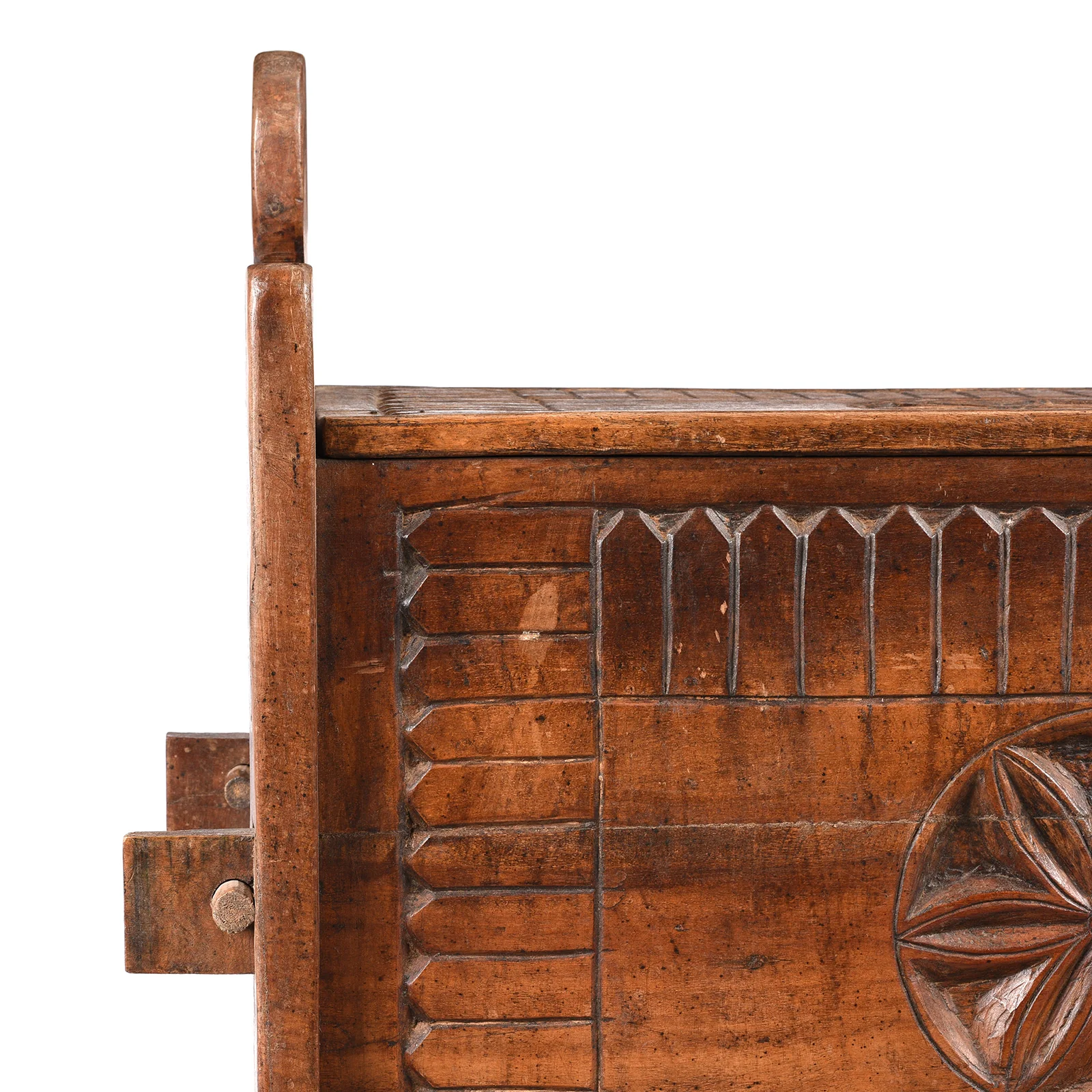 Carved Tribal Cedar Chest From The Kulu Valley - Ca 1920 - Image 8