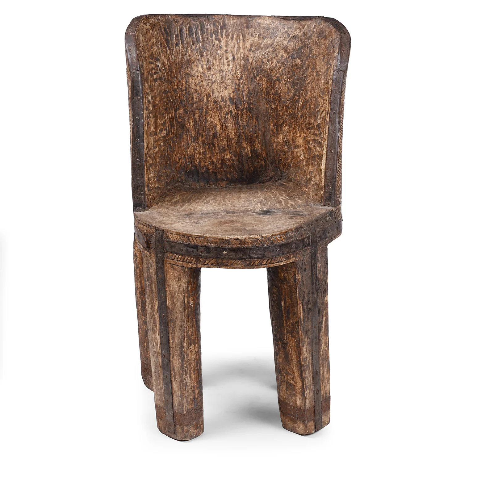 Carved Tribal Chair From Nagaland - Ca 1930 - Image 3