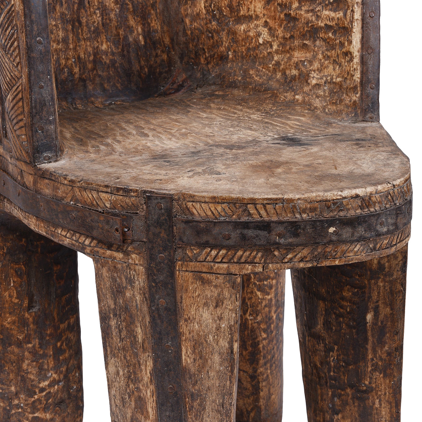 Carved Tribal Chair From Nagaland - Ca 1930 - Image 4