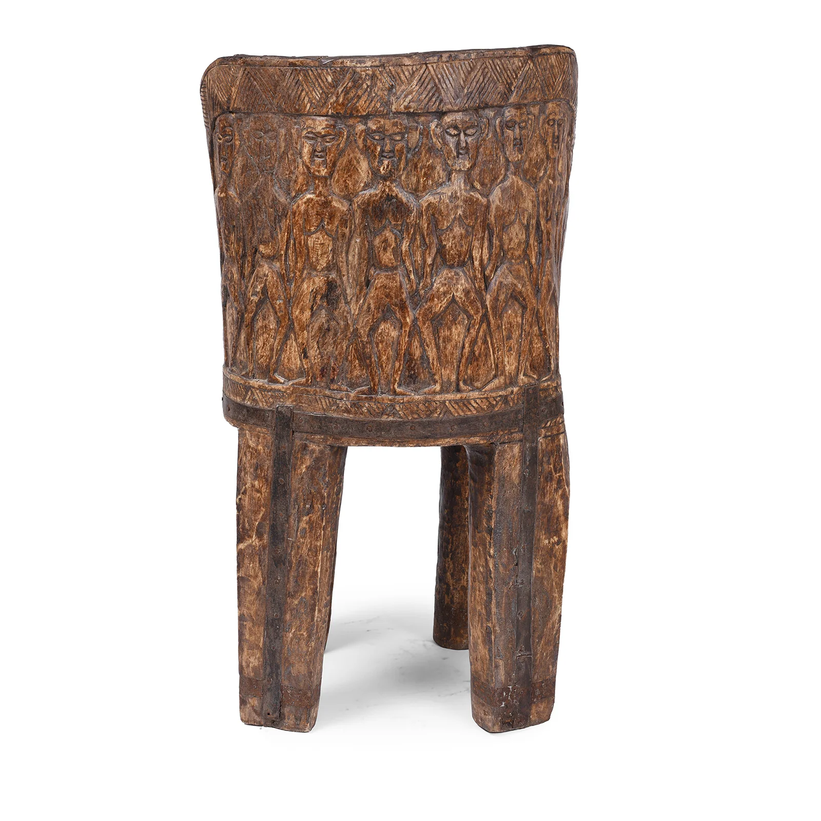 Carved Tribal Chair From Nagaland - Ca 1930 - Image 6