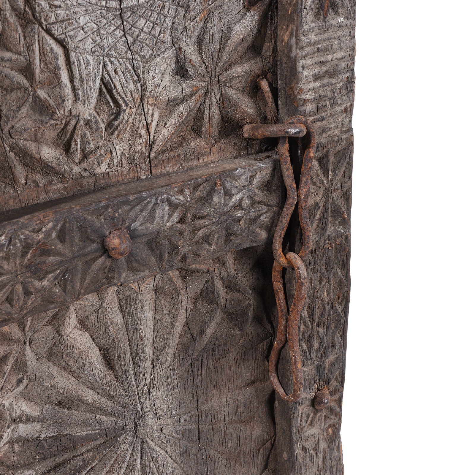 Tribal Carved Cedar Door Panel From Kullu - 19th Century - Image 7