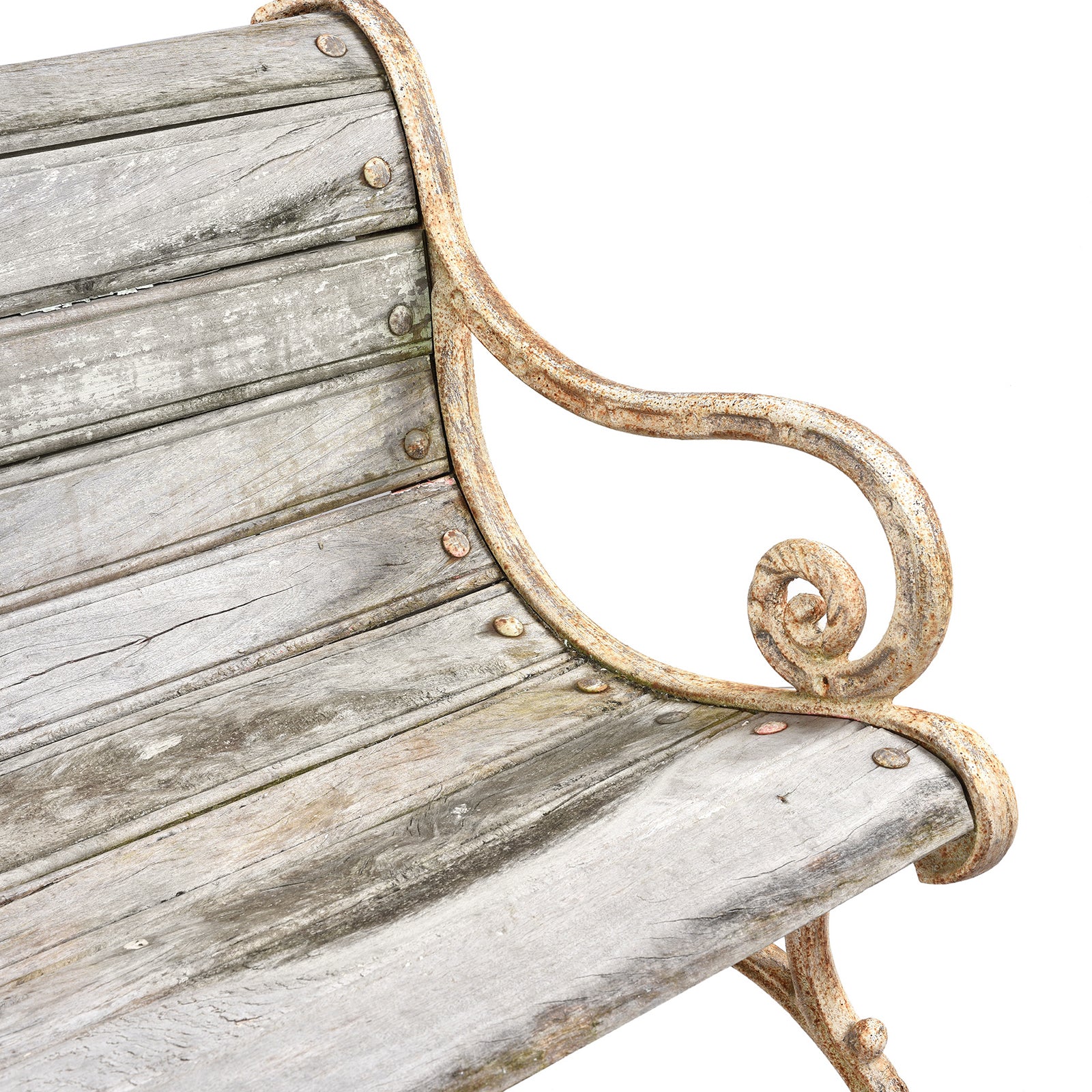 Cast Iron And Slatted Teak Bench - Ca 1900 - Image 6