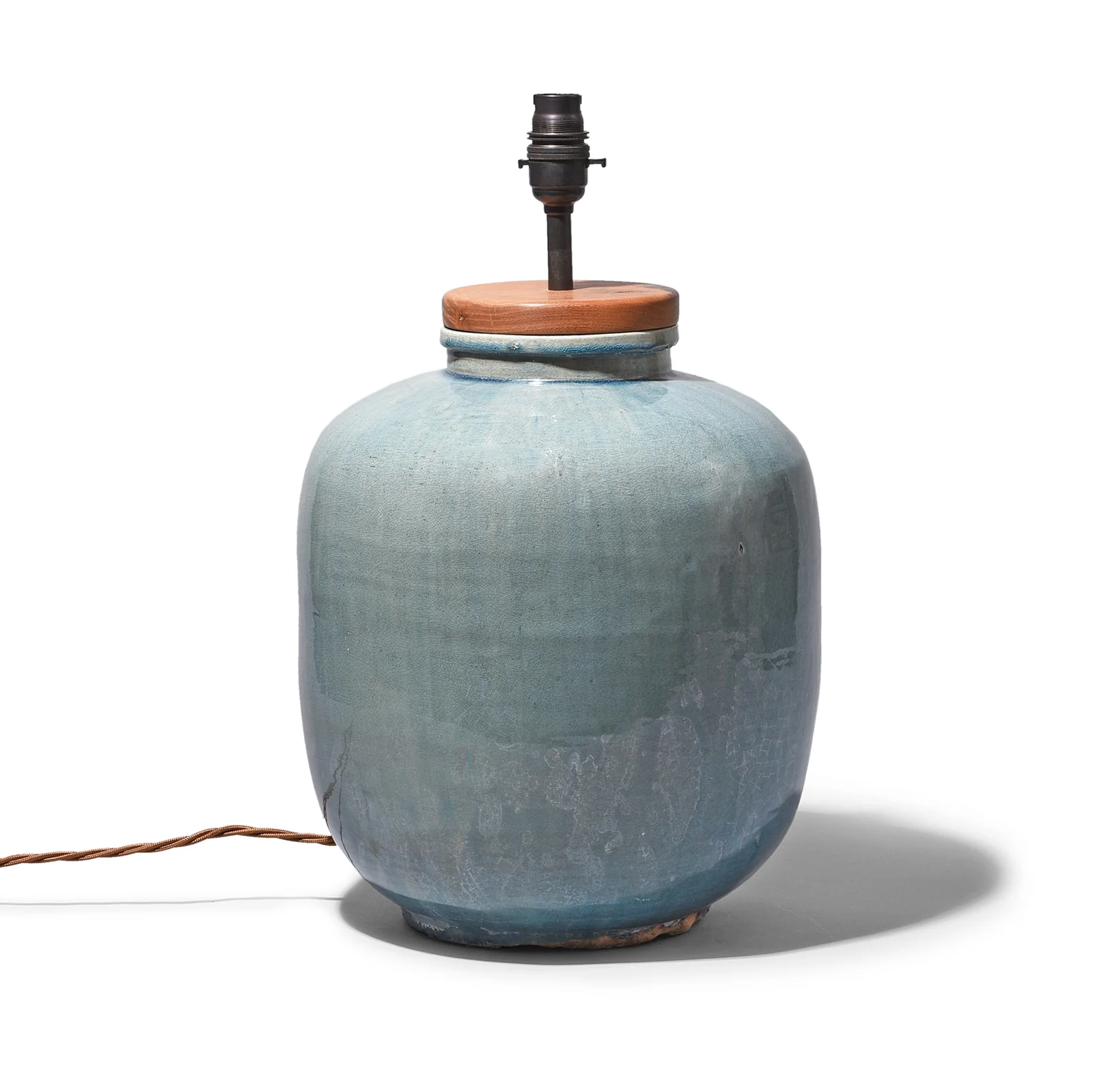 Celadon Glaze Wine Jar Table Lamp - Image 2