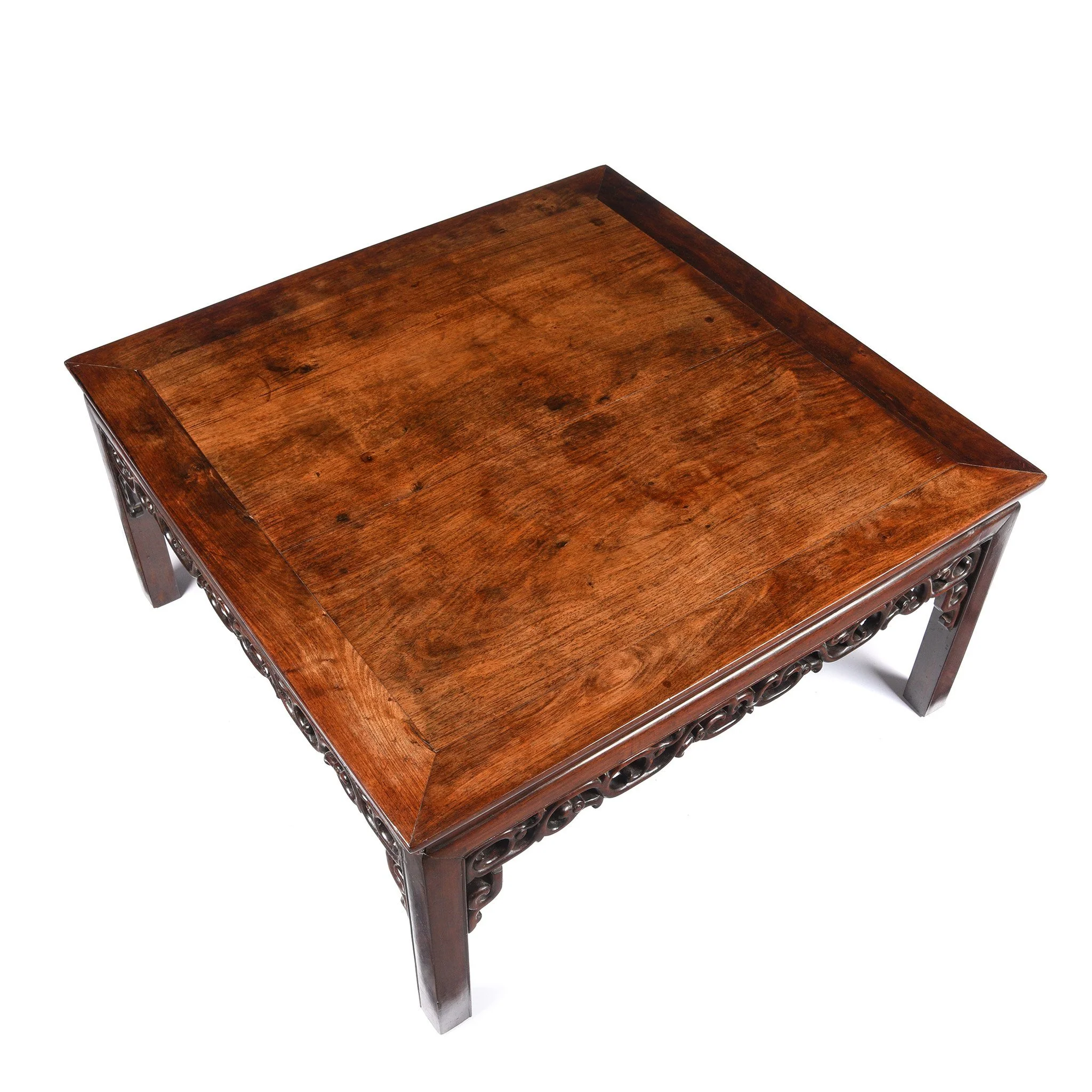 Square Chinese Rosewood Opium Table - 19thC - Image 4
