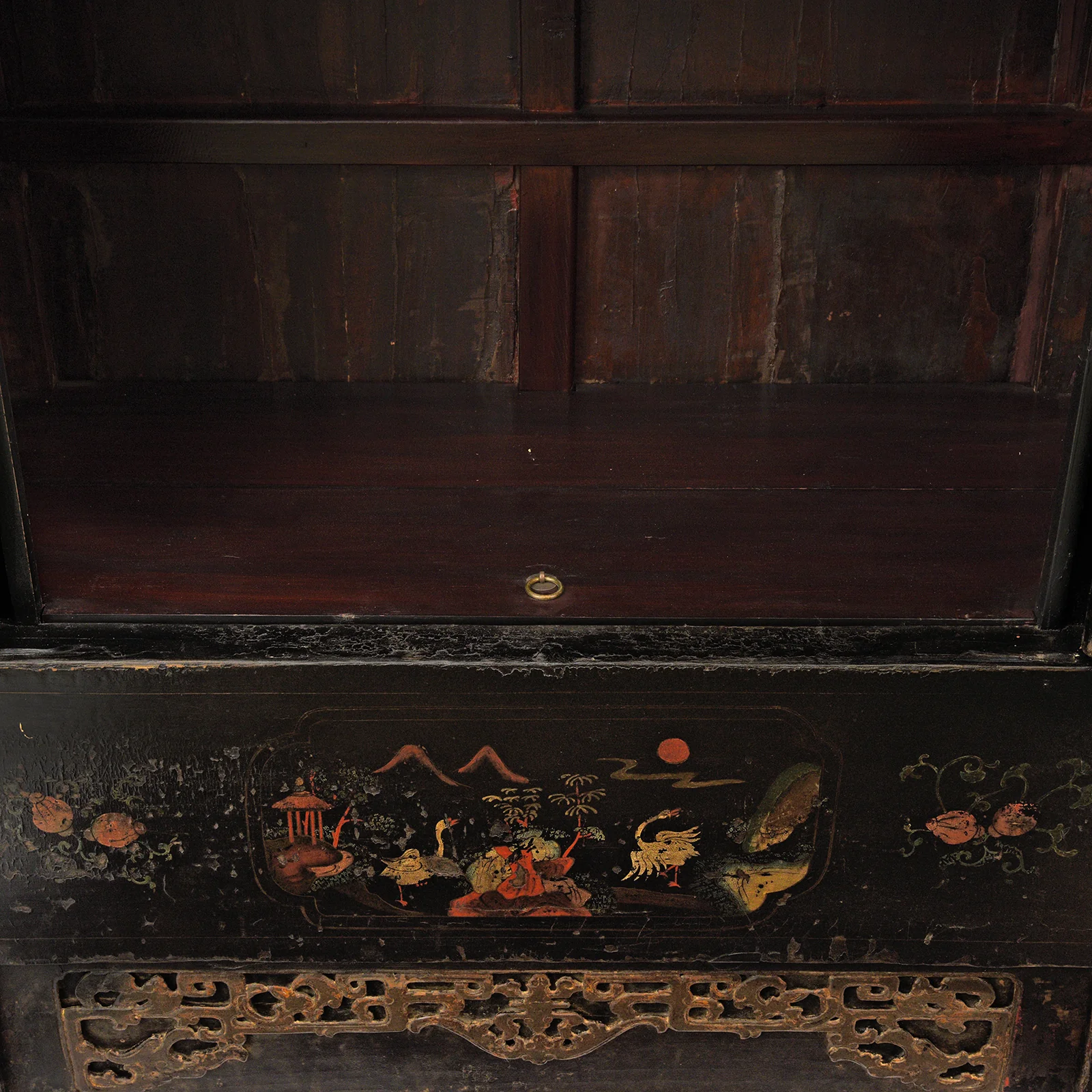 Black Lacquer Wedding Cabinet From Shanxi -19th Century - Image 13