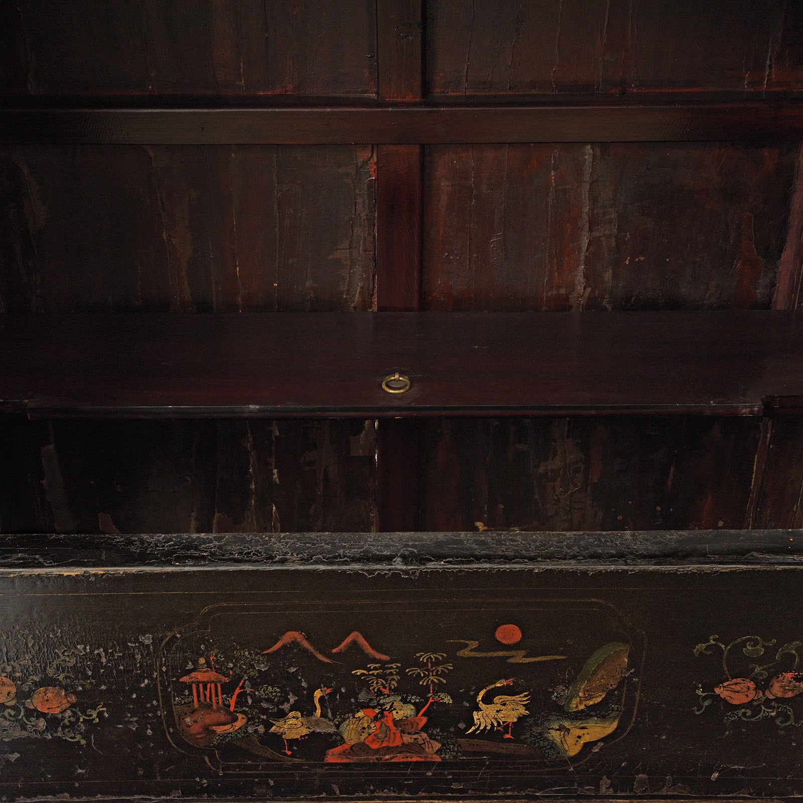Black Lacquer Wedding Cabinet From Shanxi -19th Century - Image 14