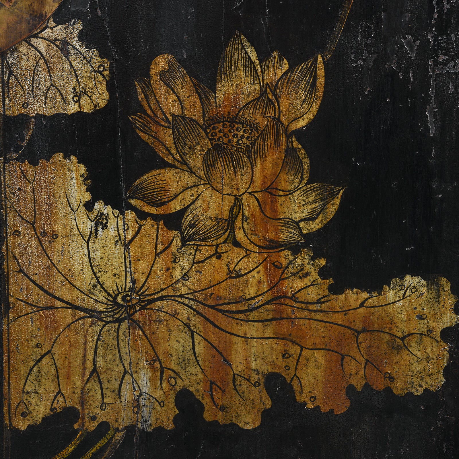 Black Lacquer Wedding Cabinet From Shanxi -19th Century - Image 9