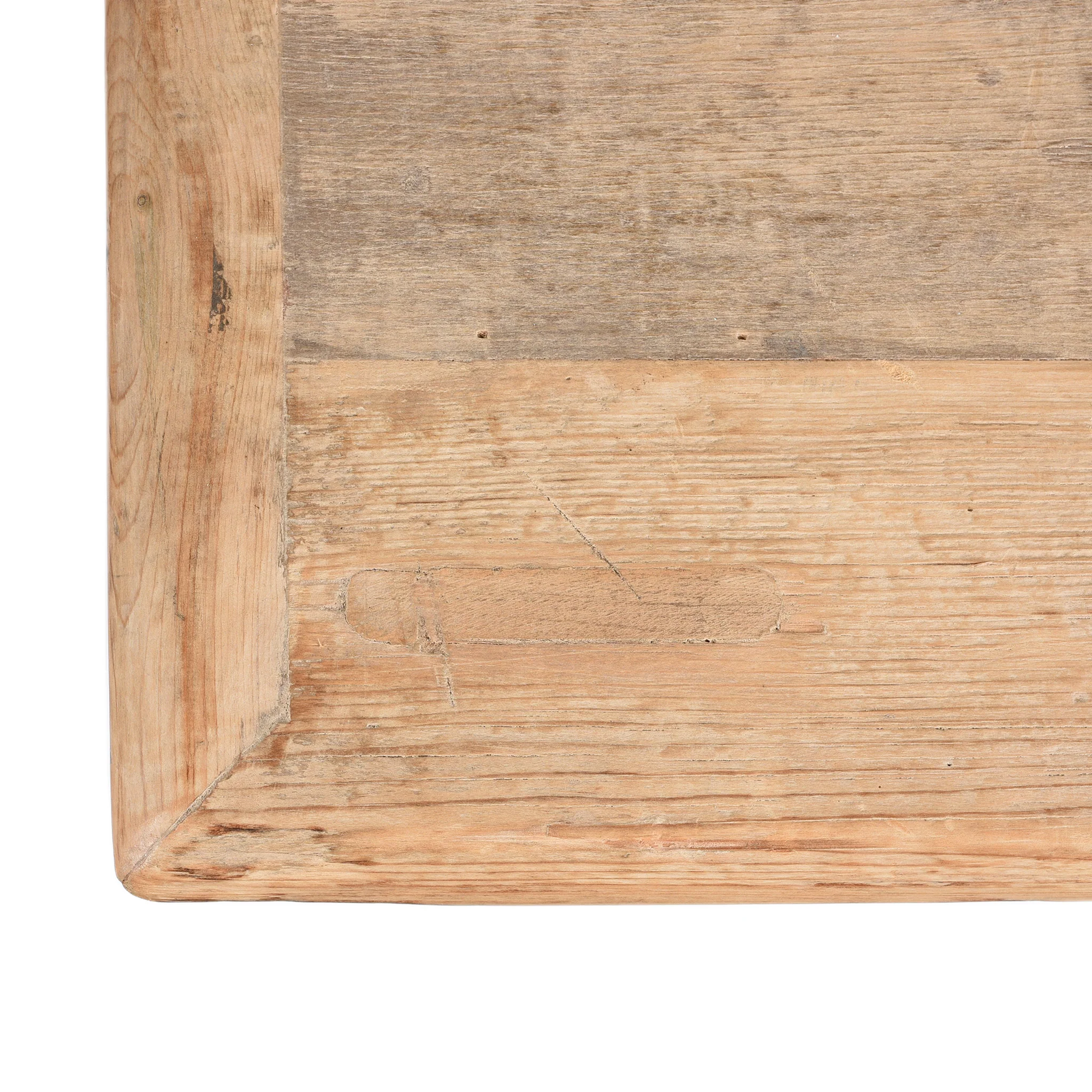 Reclaimed Pine Noodle Side Cabinet with Lattice Door - Country Style - Image 9