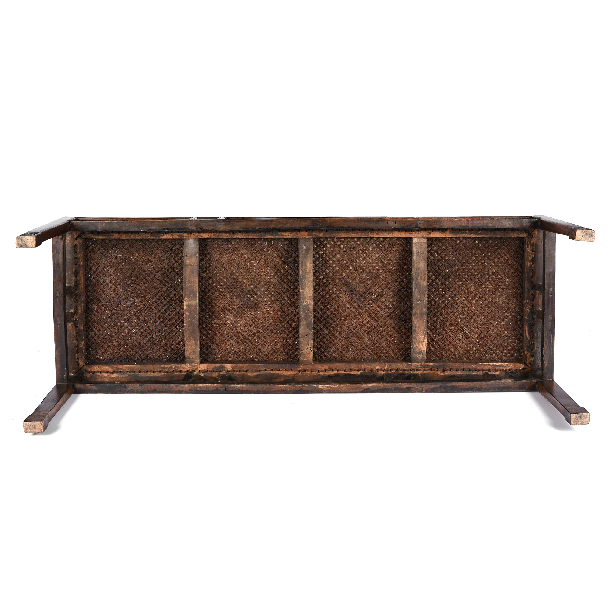Chinese Caned Bench Qing Dynasty - Ca 1910 - Image 12