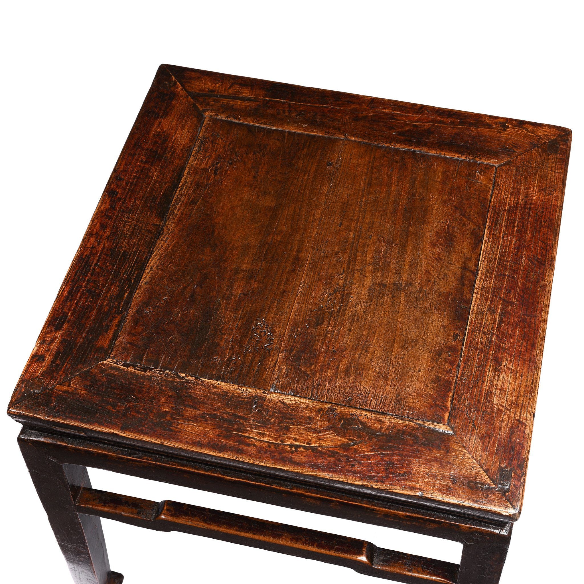 Chinese Elm Square Side Tables - 19thC - Image 7