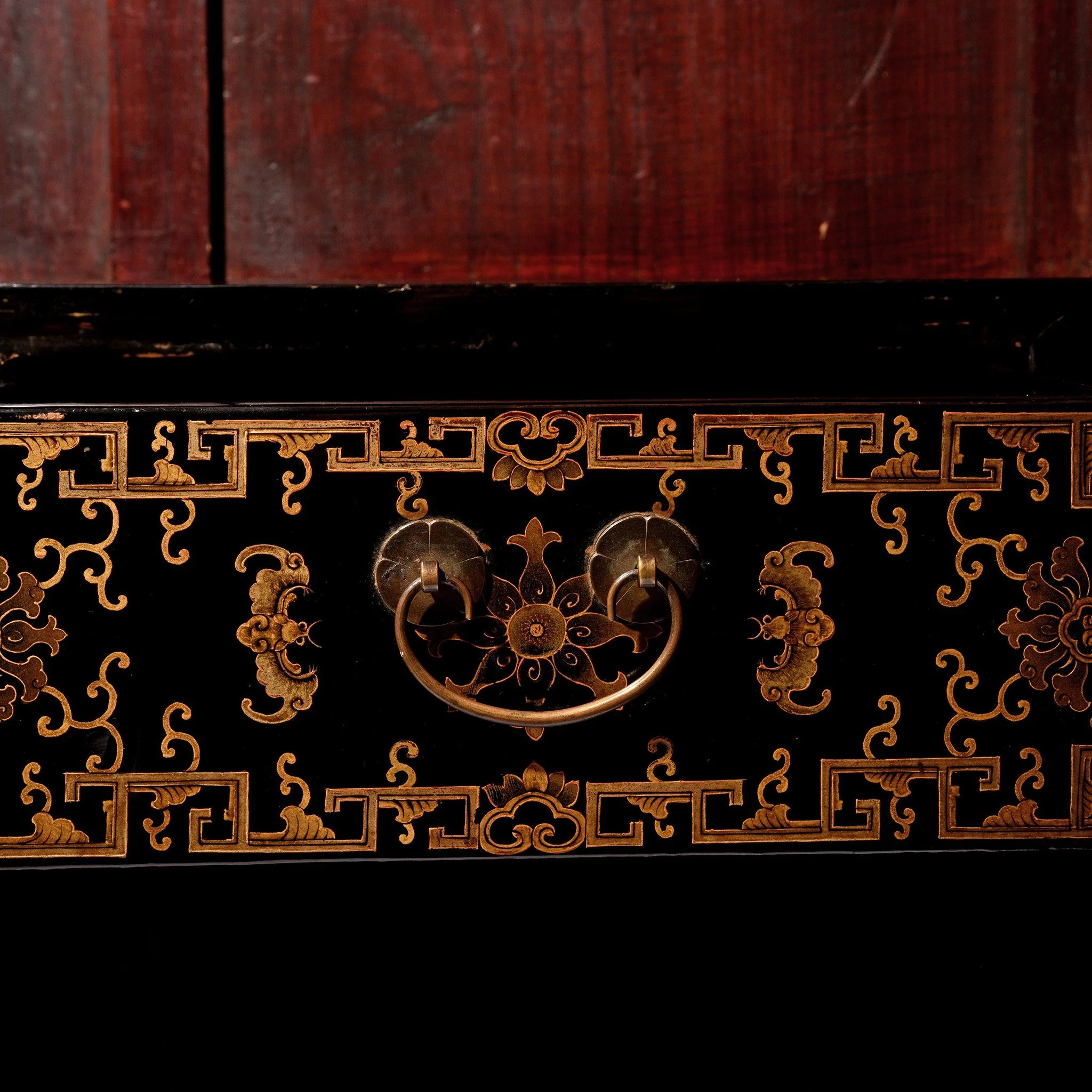 Chinese Export Gilt Black Lacquer Cabinet - Early 19thC - Image 6