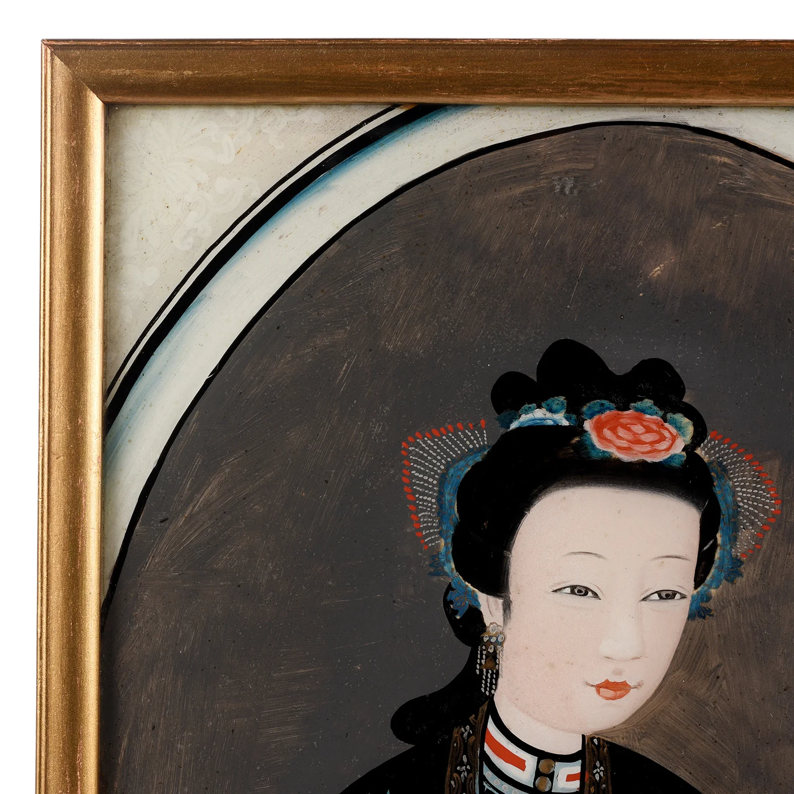 Pair of Chinese Export Reverse Glass Paintings - Late 18th Century - Image 5