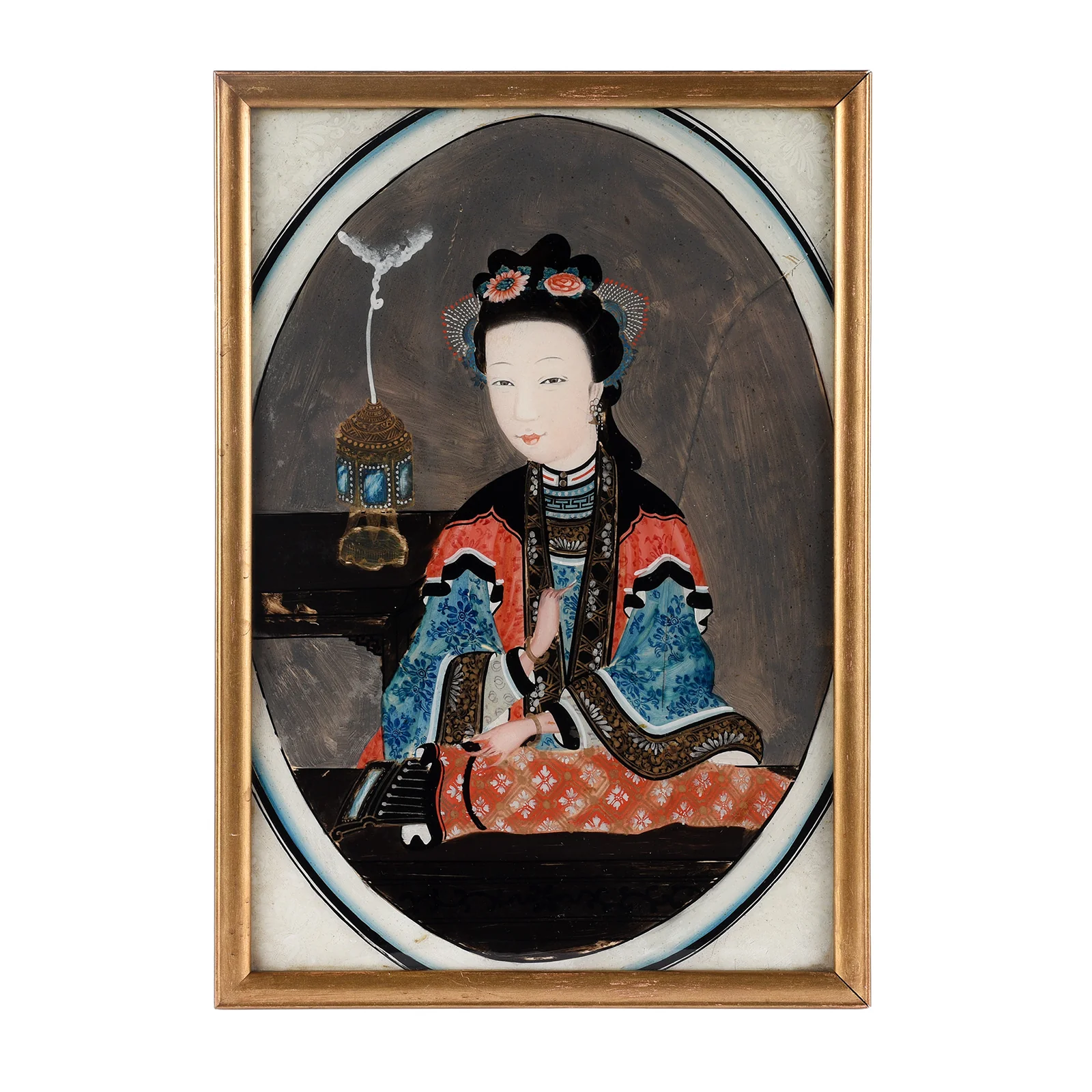 Pair of Chinese Export Reverse Glass Paintings - Late 18th Century - Image 6