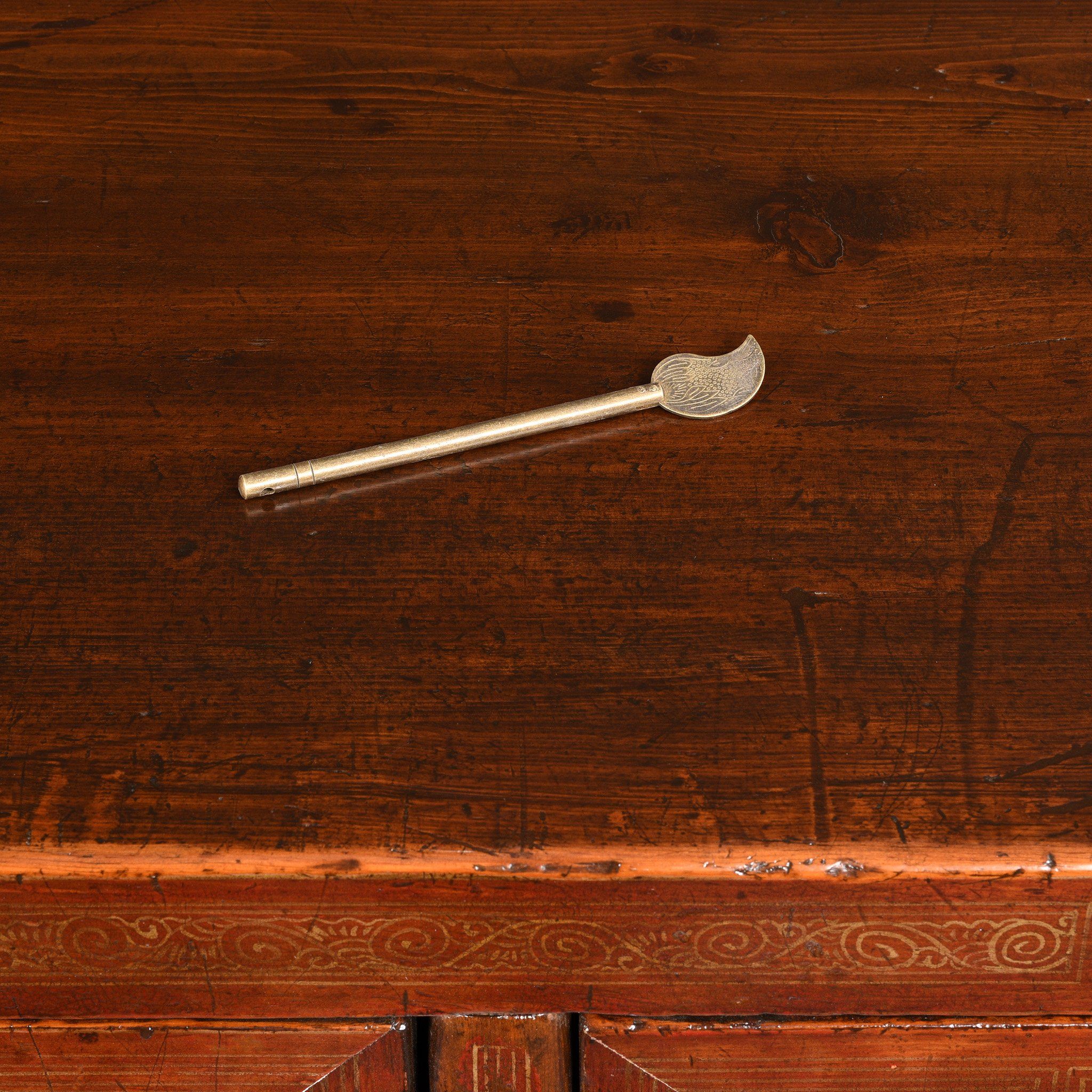 Orange Lacquer Sideboard From Dongbei - Ca 1920 - Image 4