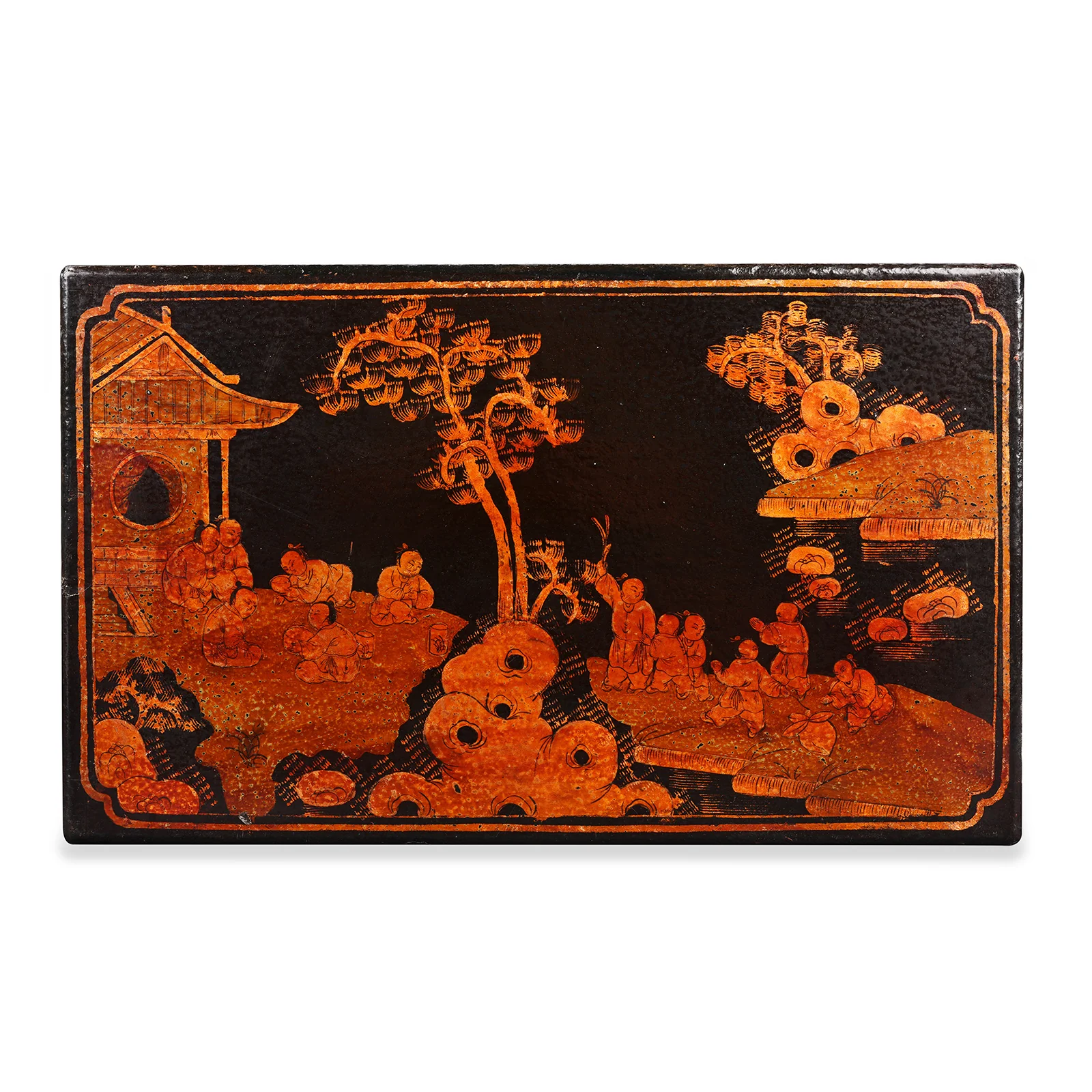 Chinese Painted Lacquer Box - Ca 1930 - Image 6