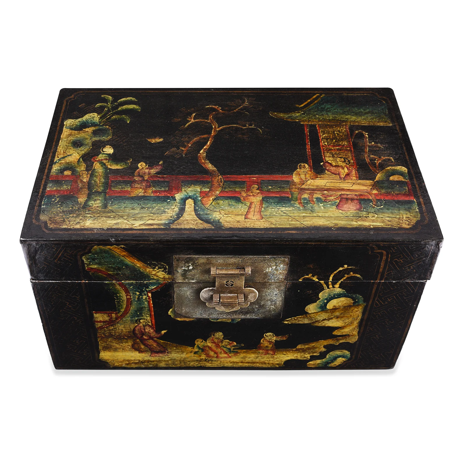 Chinese Painted Lacquer Box From Shanxi - Ca 1930 - Image 4