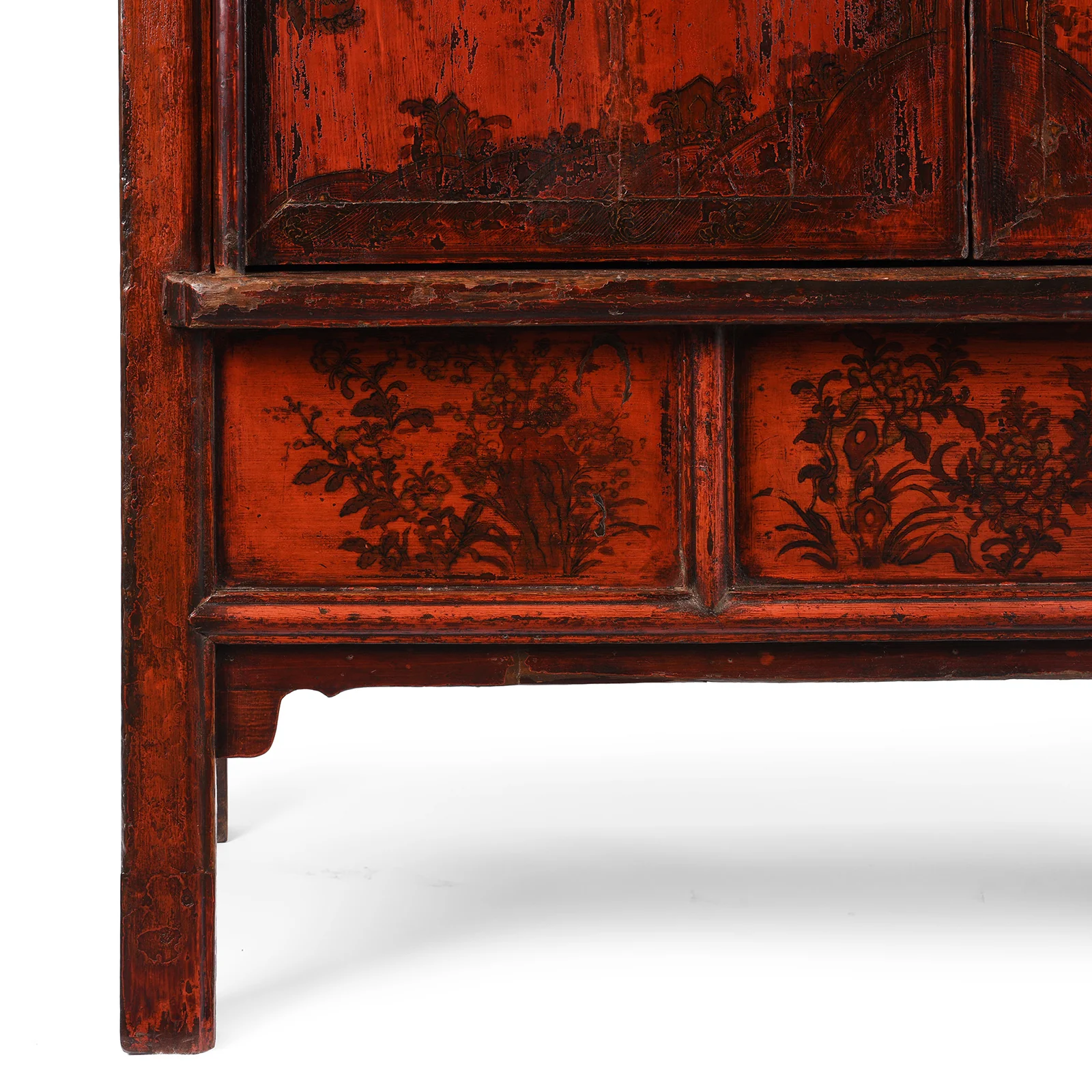 Red Lacquer Chilong Dragon Wedding Cabinet -19th Century - Image 7