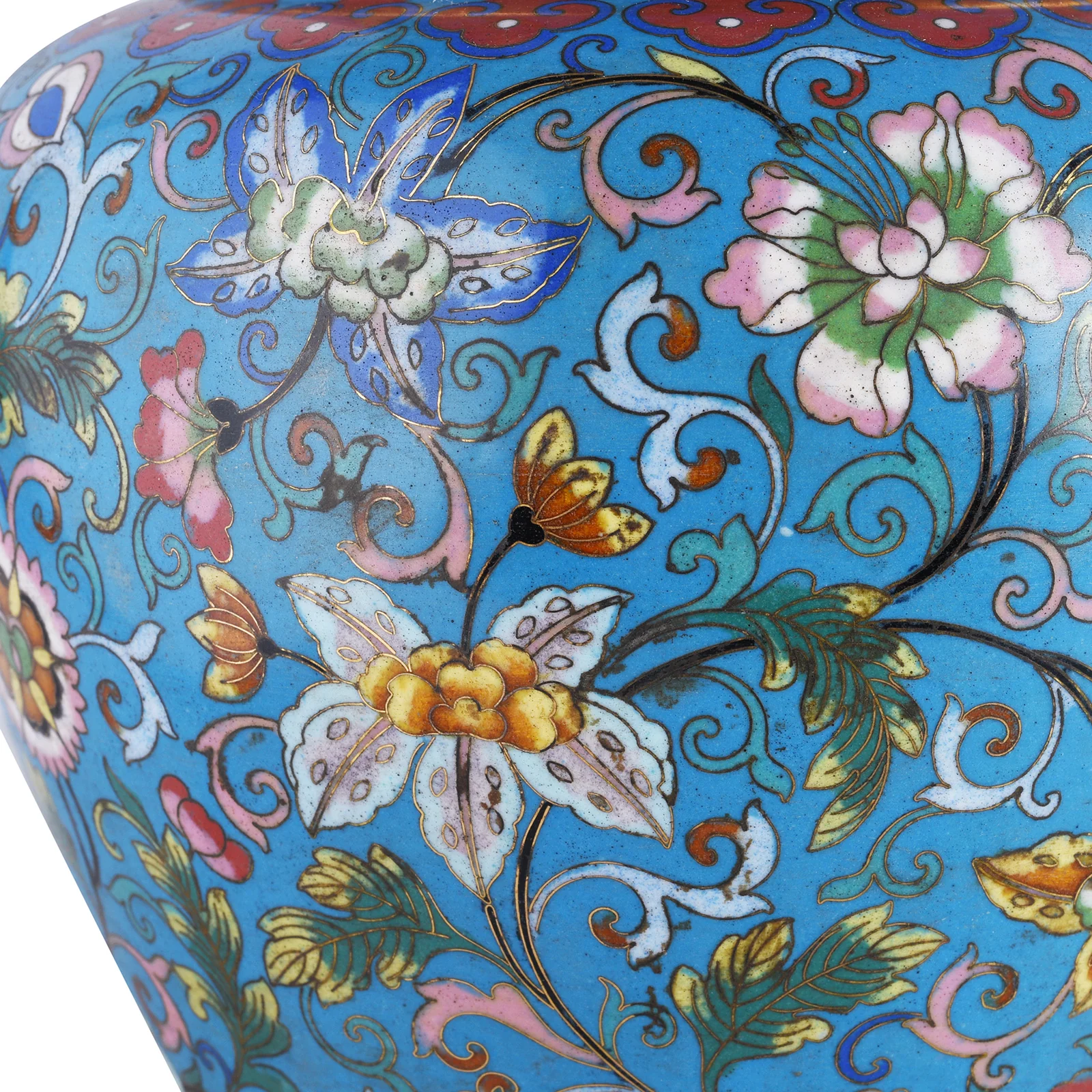 Cloisonne Baluster Vase Lamp - Late Qing Dynasty - Image 4