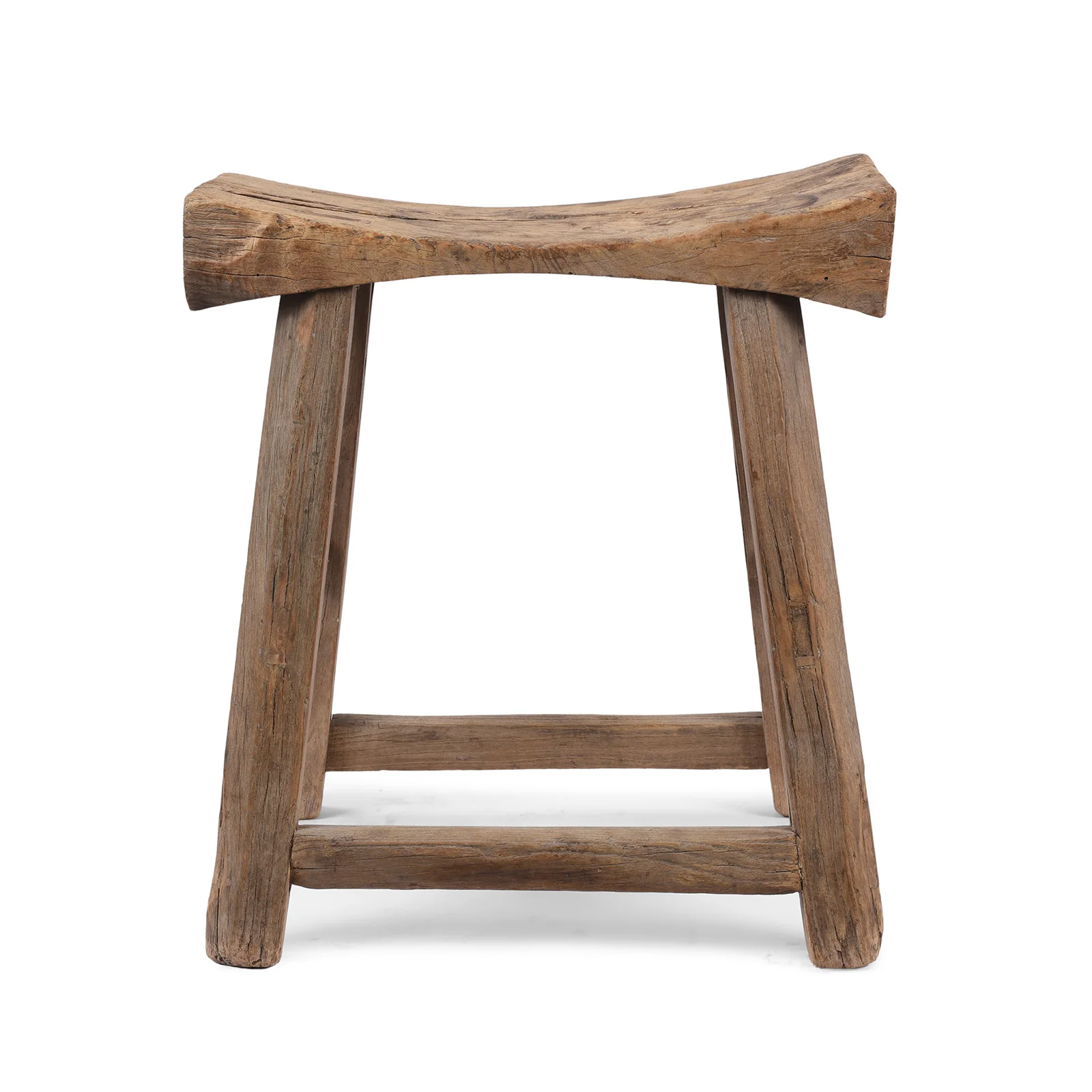 Chinese Elm Saddle Stool From Shanxi - 19th Century - Image 4
