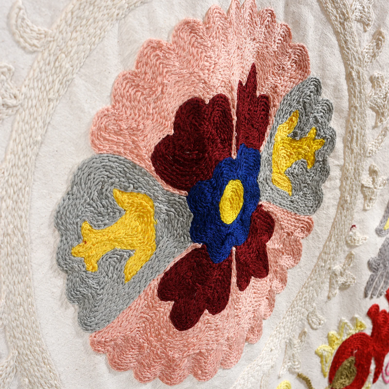 Embroidered Suzani Throw (218 x 148cm) - Image 5