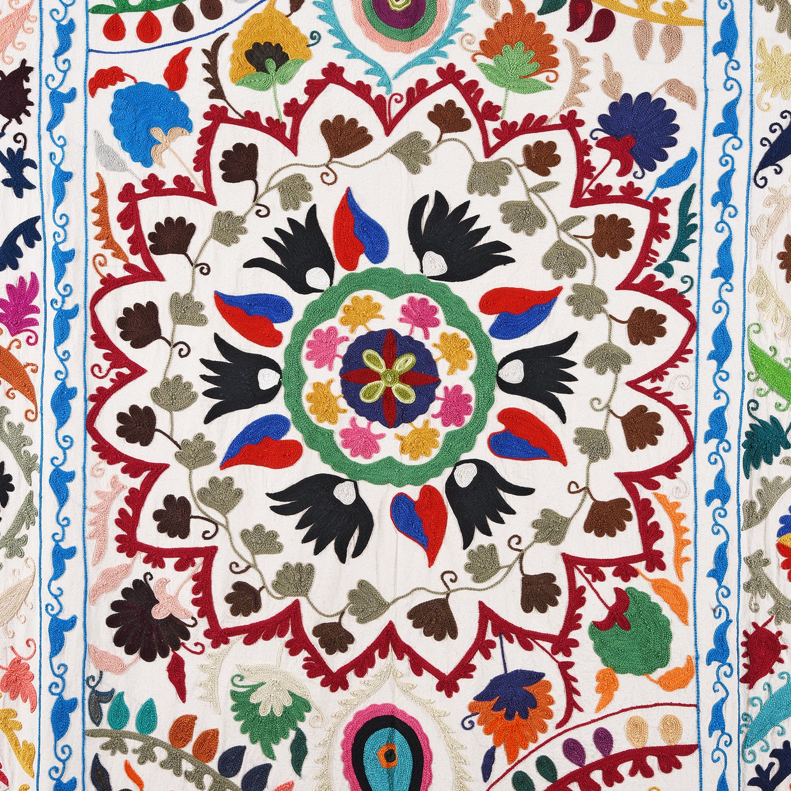 Embroidered Suzani Throw (210 x 148 cm) - Image 2