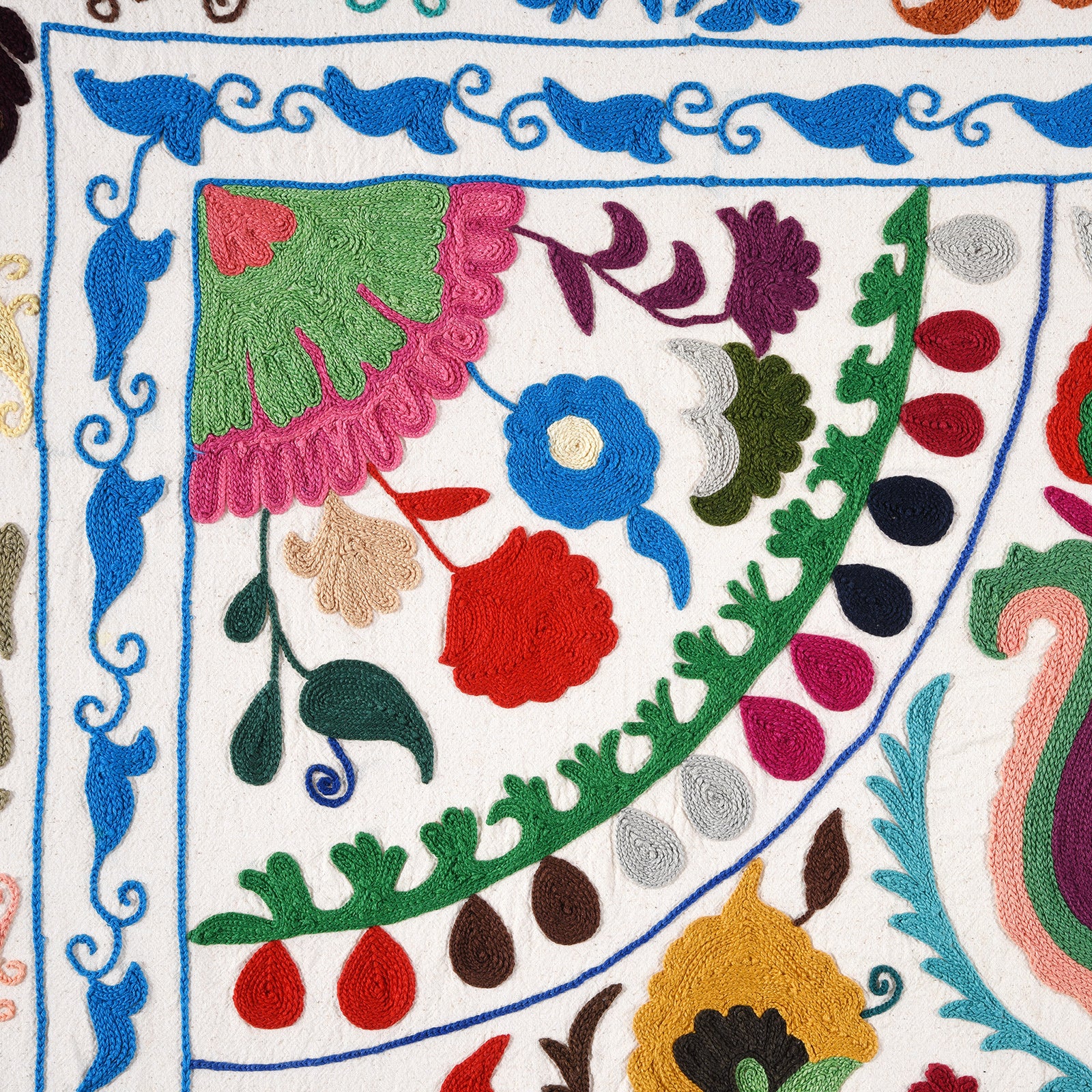 Embroidered Suzani Throw (210 x 148 cm) - Image 4