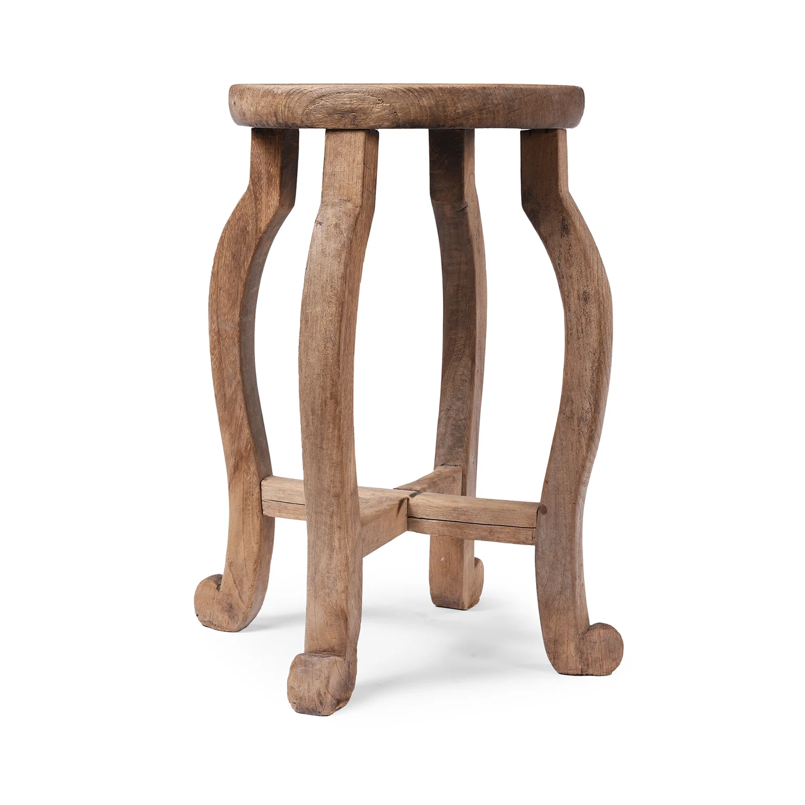 Chinese Red Elm Stool From Jiangsu - 19th Century - Image 4