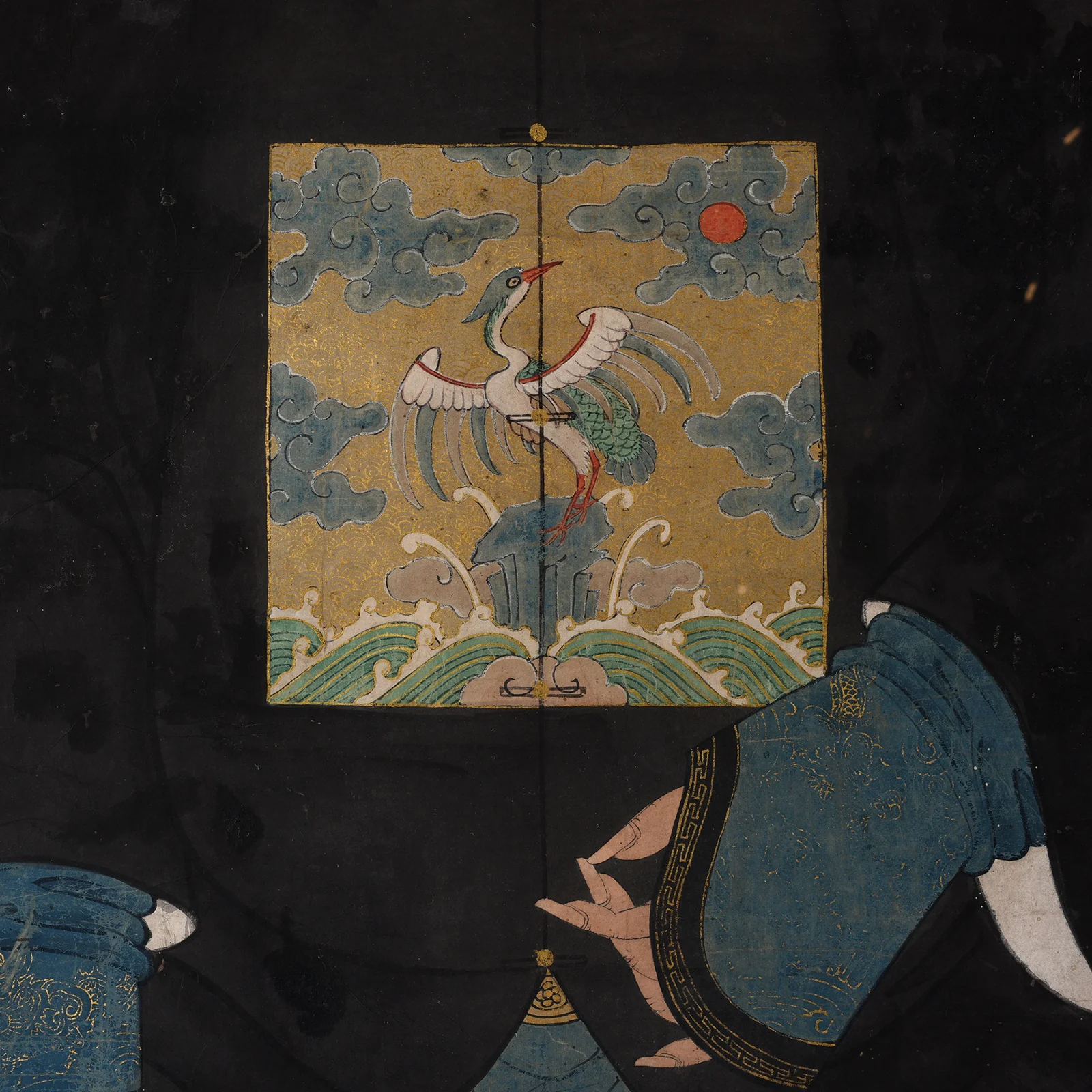 Framed Chinese Ancestor Painting - 19thC - Image 4